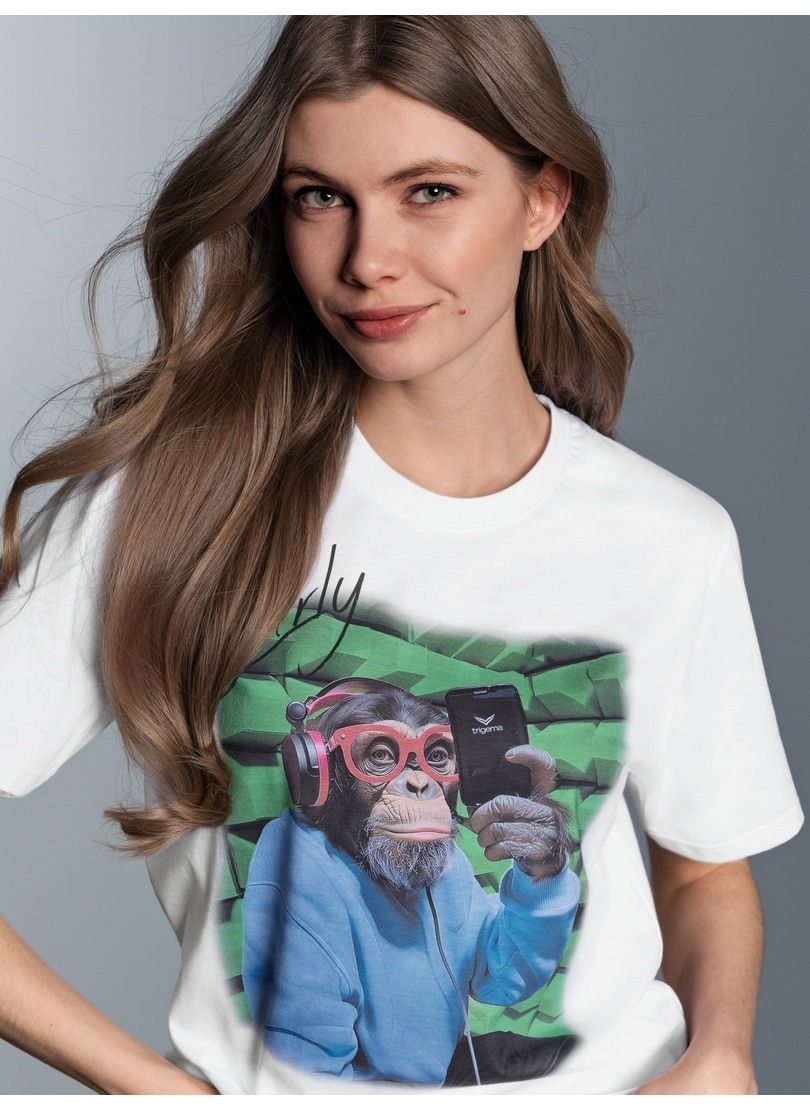 Trigema T-Shirt "TRIGEMA T-Shirt trigema Affe Charly Podcast", (1 tlg.) günstig online kaufen