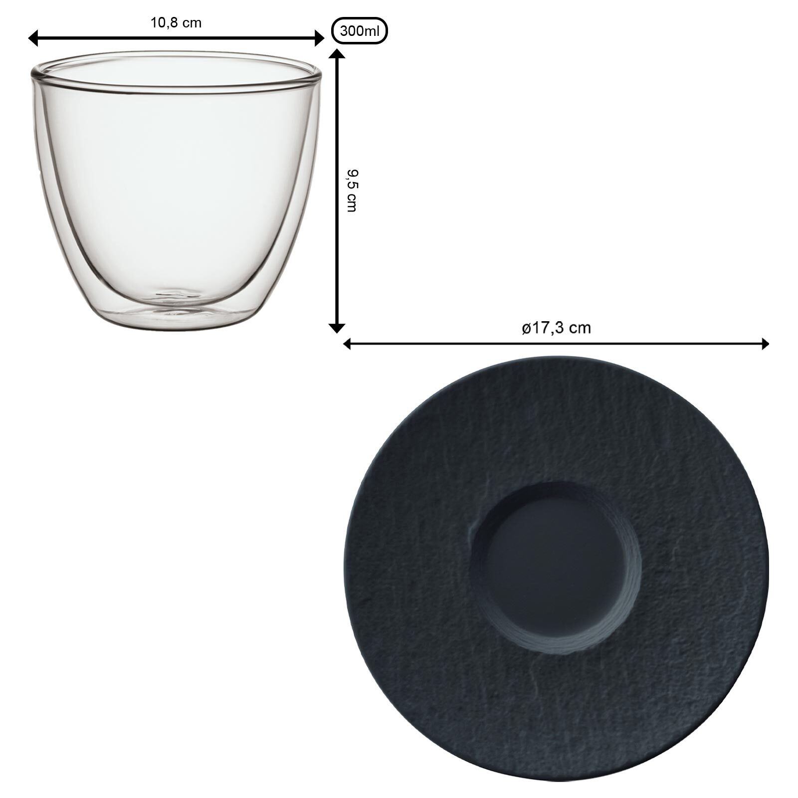 Villeroy & Boch Latte-Macchiato-Glas "Café au Lait-Set Manufacture Rock 250 günstig online kaufen