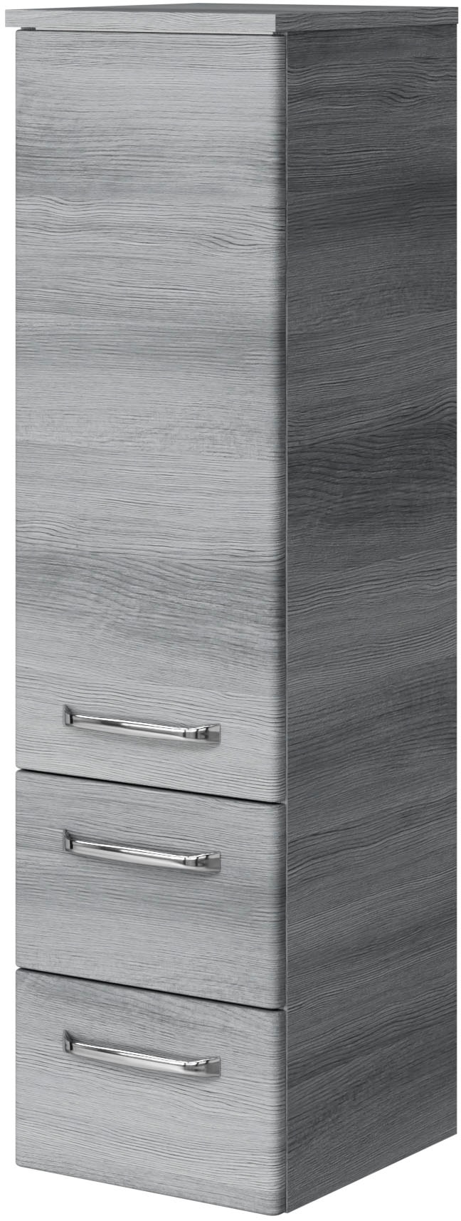 Saphir Badmöbel-Set »Badmöbel-Set Trentino 3-tlg Mineralmarmorwaschtisch,LED-Spiegelschrank«, (4 St.), Badezimmer-Set mit Midischrank inkl. Türdämpfer