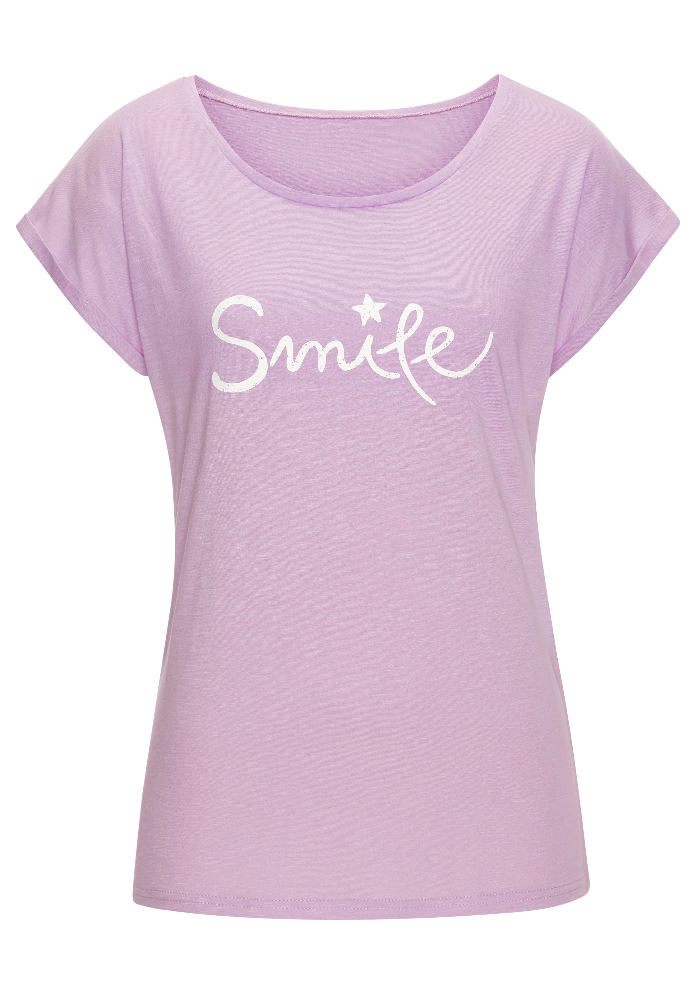 Beachtime T-Shirt "mit Frontdruck "Smile"", aus weicher Baumwoll-Qualität günstig online kaufen