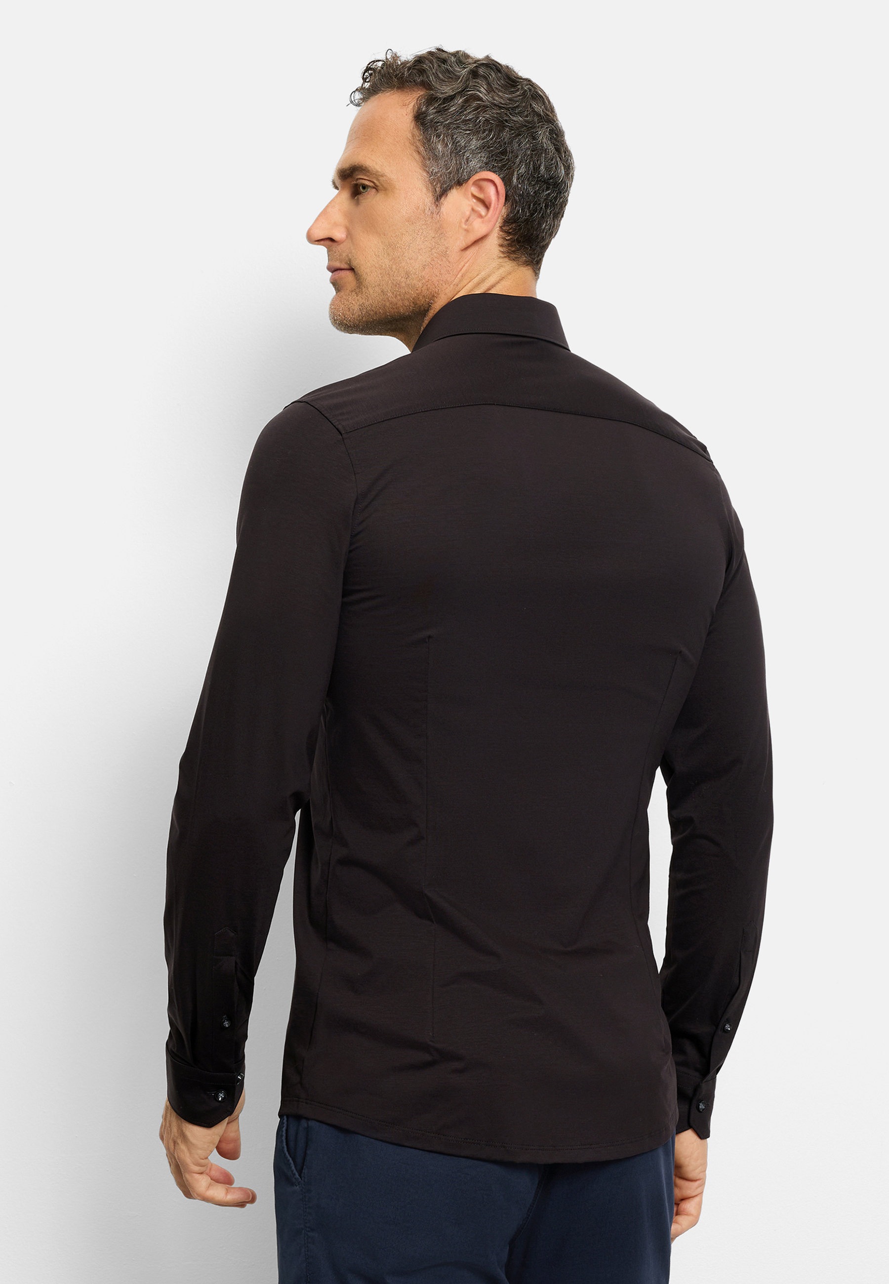 OLYMP No. Six 24/Seven Super Slim Shirt Black Size 38 3