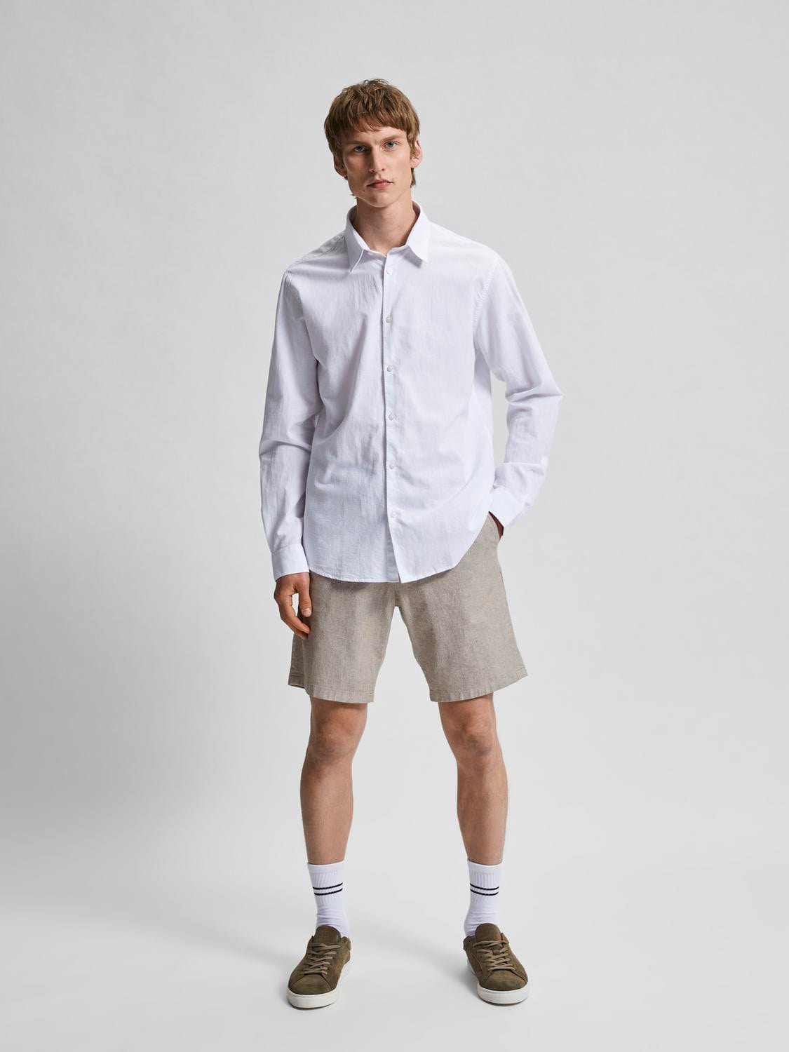 Selected Homme SLHSLIMPERFORMANCE SHIRT LS D Chemise Manches Longues Bright White M 5
