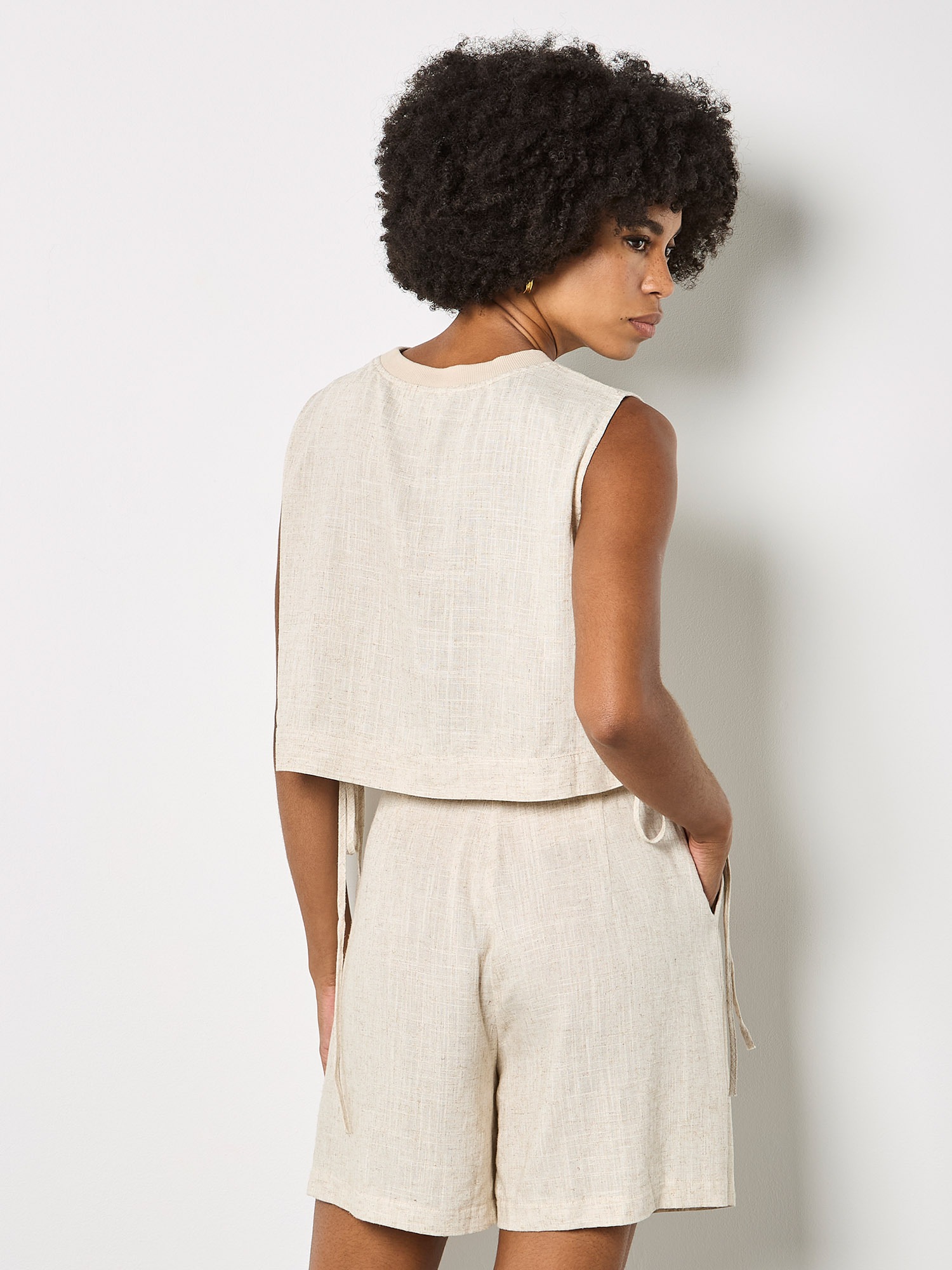 Apricot Crop-Top »Top« Einfarbig