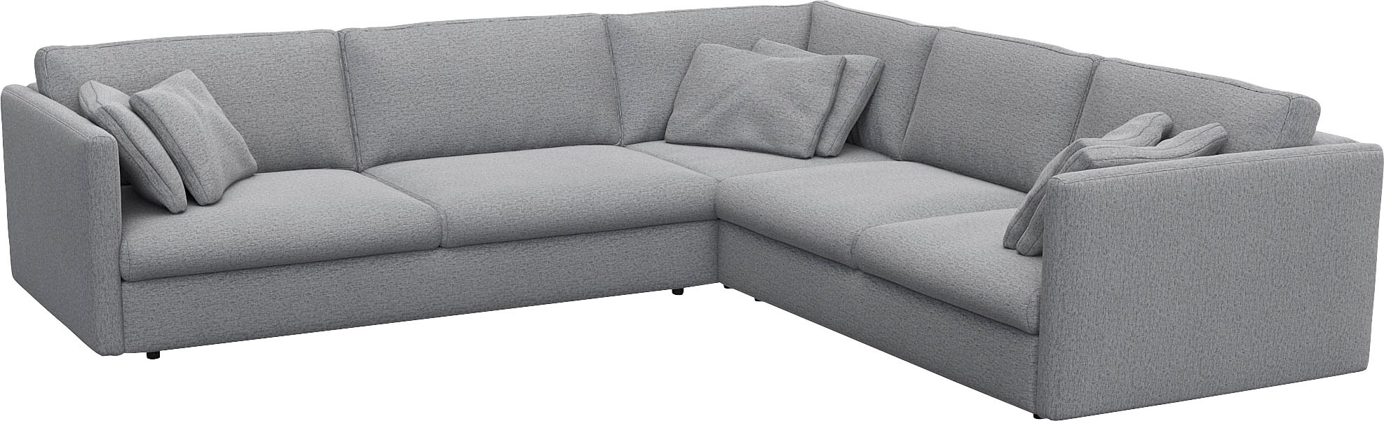 FLEXLUX Ecksofa »Lovane, elegant und zeitlos, bequem, L-Form«, Weich & anschmiegsam, große Sitztiefe auf Kaltschaum, Dekokissen inkl.