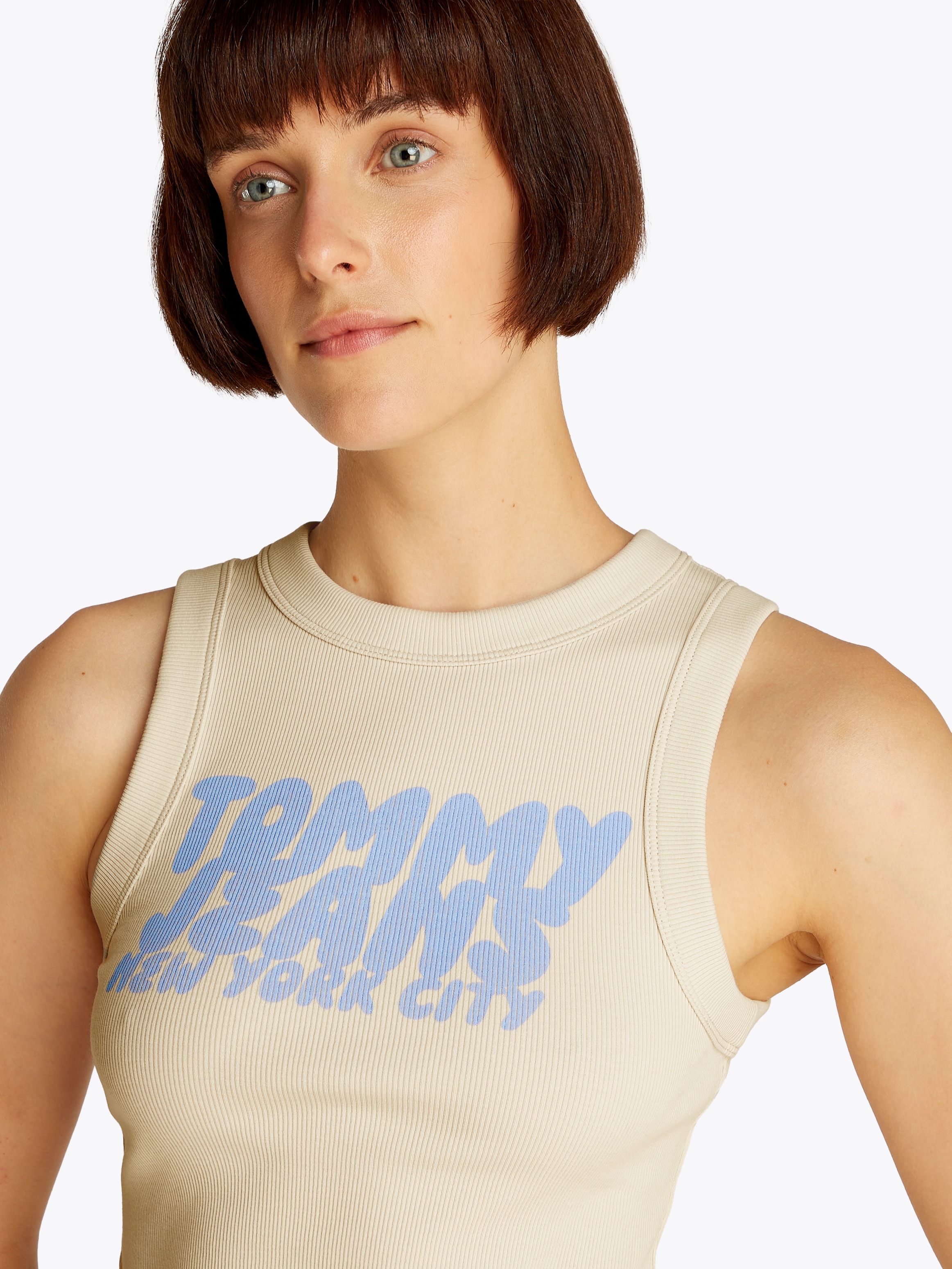 Tommy Jeans Tanktop "TJW SLIM SH TJ BUBBLE TANK", mit Logodruck günstig online kaufen