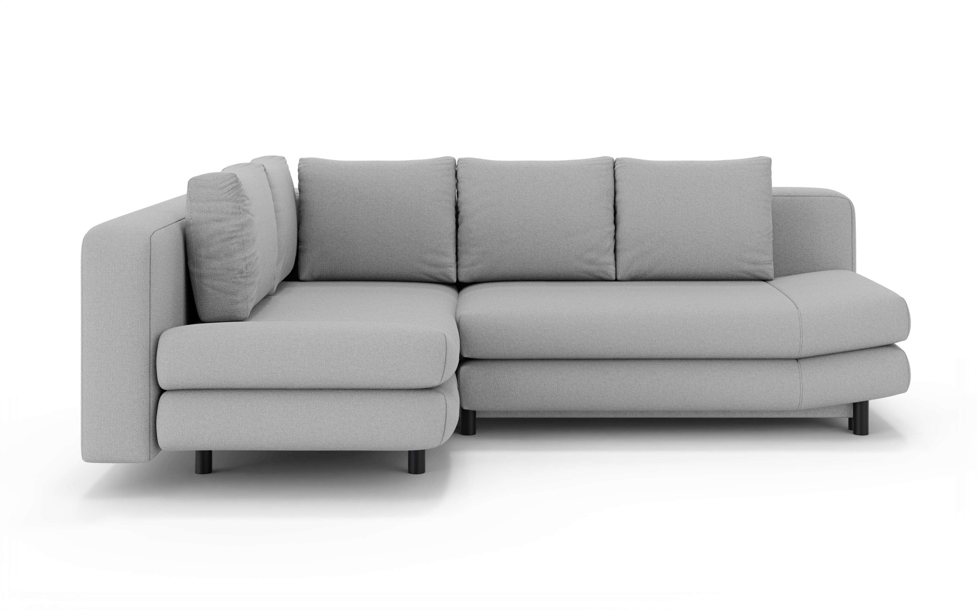 Home affaire Ecksofa »LENNARA Schlafsofa mit Bettkasten, Maße B/T/H: 234/179/85 cm«, L-Form mit Ottomane rechts/links, mit Wellenunterfederung