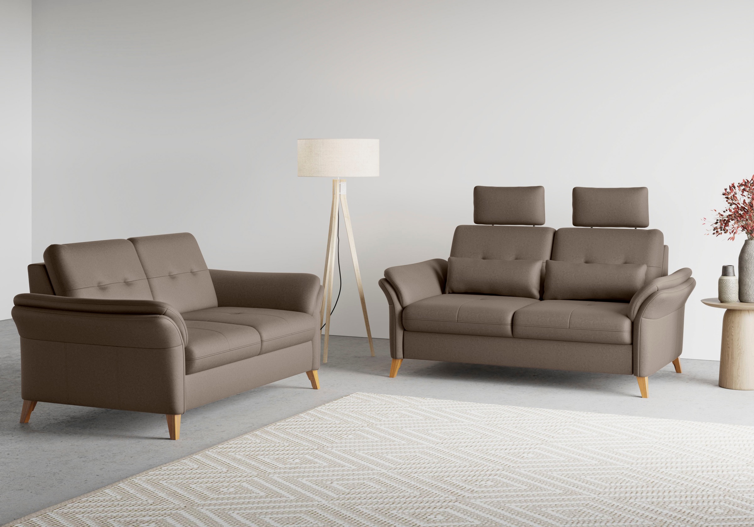 sit&more 3-Sitzer »Göteborg«, inklusive Sitztiefenverstellung und Federkern