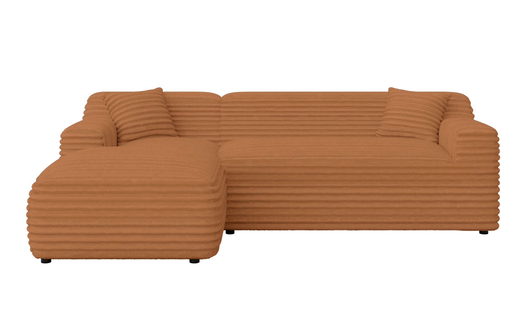 Home affaire Ecksofa »LILLIANA Designsofa, L-Form mit Recamiere rechts/links bestellbar«, L-Form mit Wellenunterfederung, Maße B/T/H: 256/160/76 cm