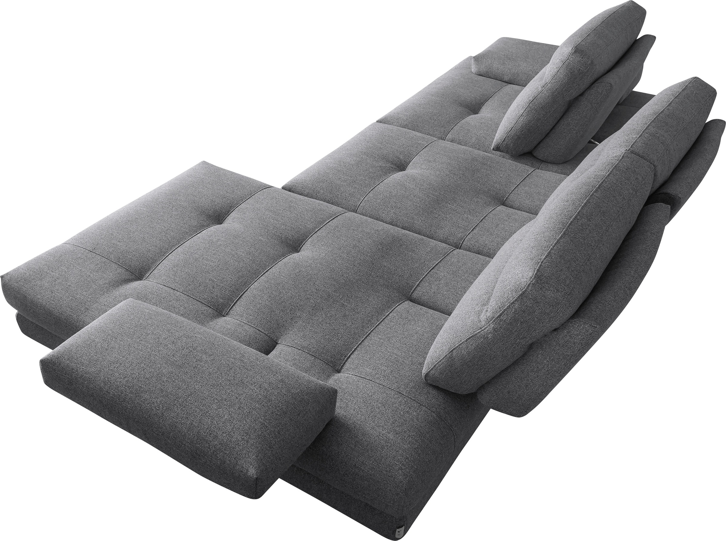 CALIA ITALIA Ecksofa »Toby Wing, L-Form, Designsofa mit sensationellem Sitzkomfort«, inklusive Sitztiefenverstellung, Füße in chrom glänzend