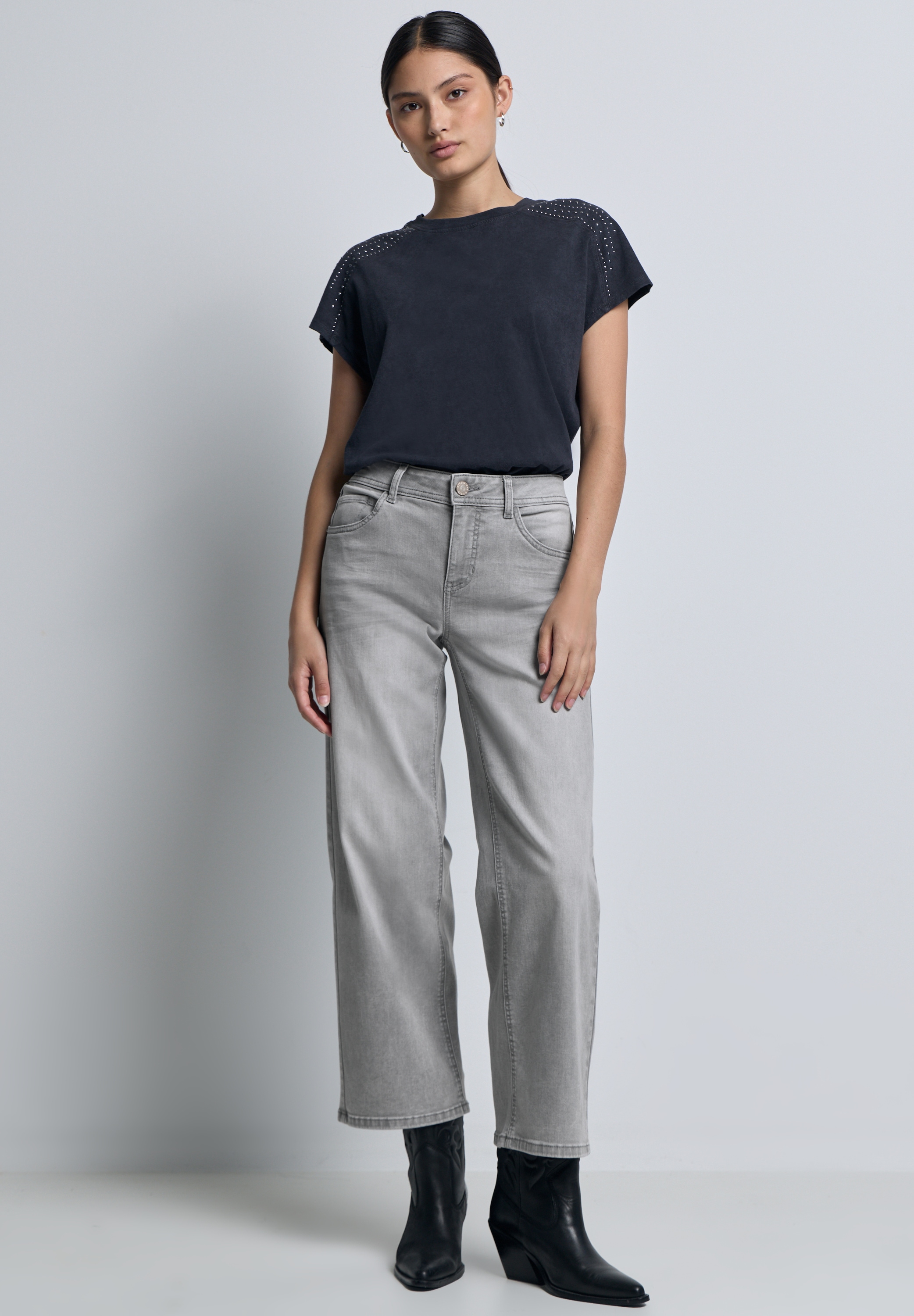STREET ONE STUDIO Comfort-fit-Jeans, mit Wide Legs
