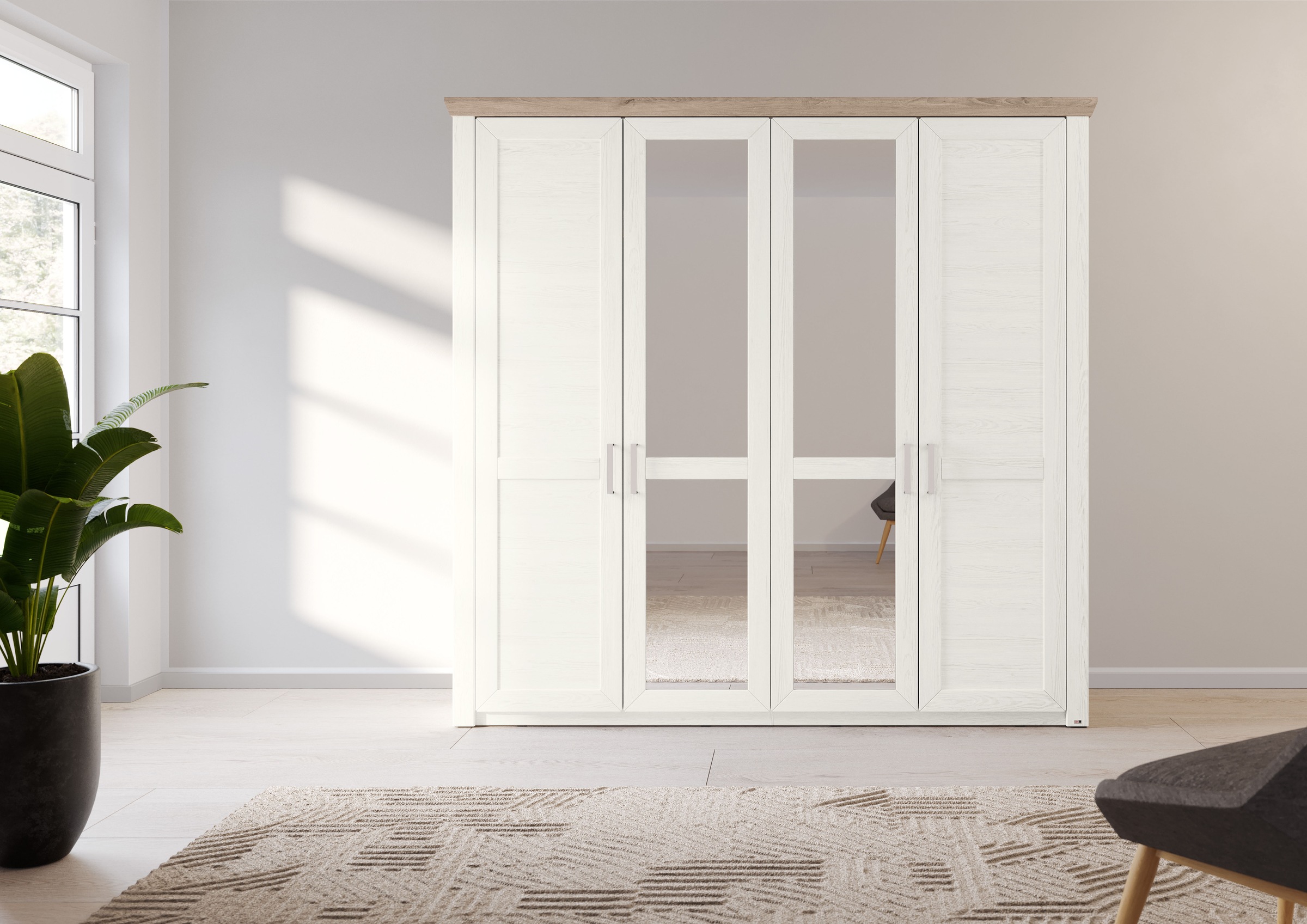 set one by Musterring Kleiderschrank "York Schlafen", (2 St.), mit Holz- un günstig online kaufen
