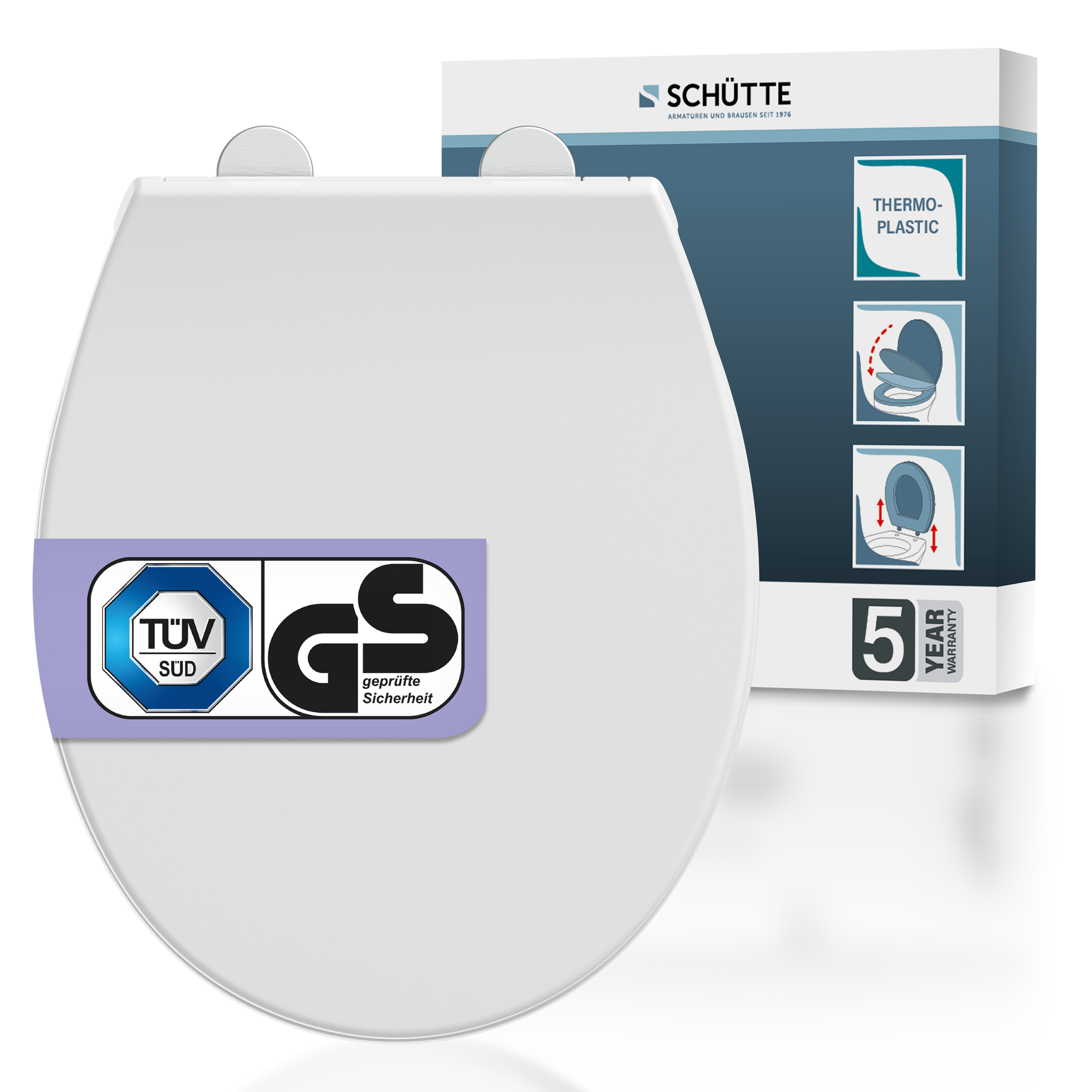 Schütte WC-Sitz "WHITE PREMIUM" Thermoplast, Absenkautomatik, Schnellversch günstig online kaufen