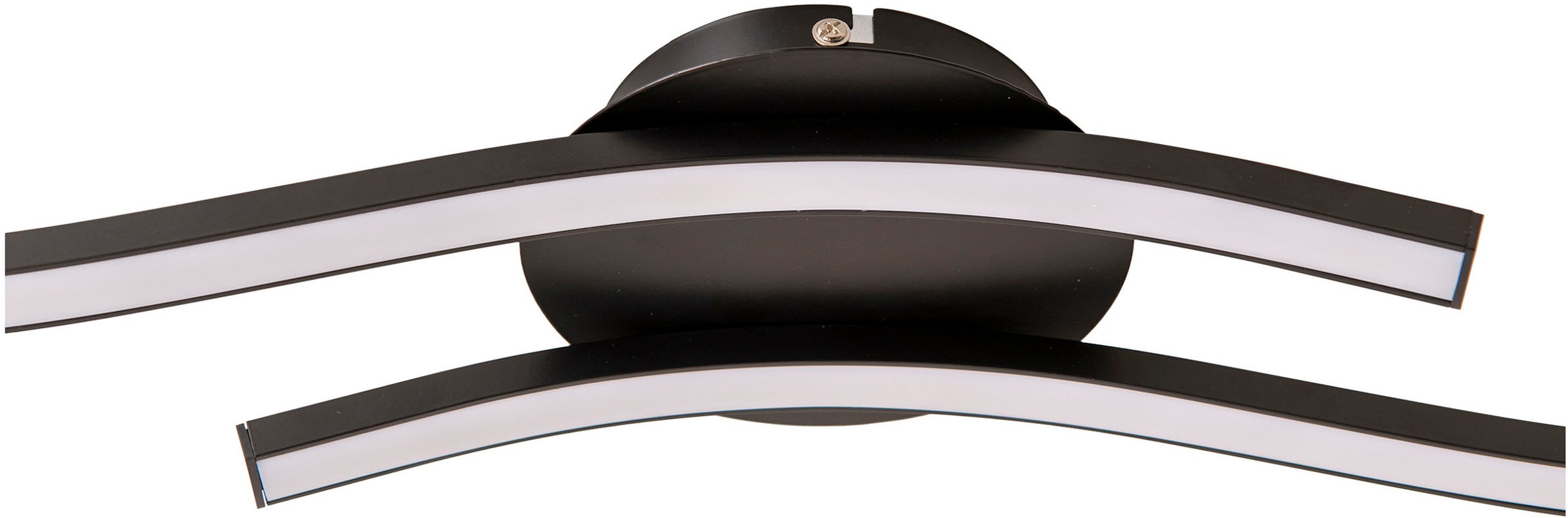 näve LED Deckenleuchte »Onda«, 2 flammig, Leuchtmittel LED-Modul | LED fest integriert, Deckenlampe, Wandleuchte warmweiß, L: 65cm, 12W, schwarz-matt, IP20