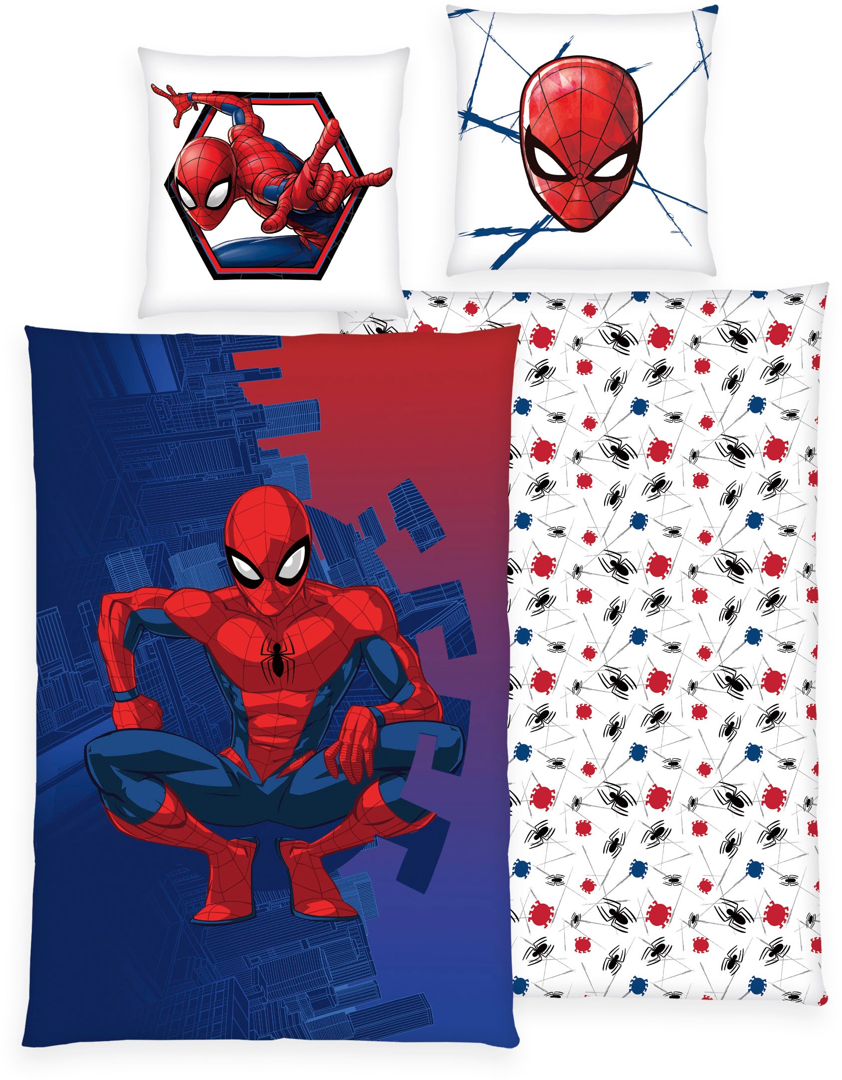 Spiderman Bettwäsche "Spiderman" 2 Stk. mit coolem Motiv günstig online kaufen
