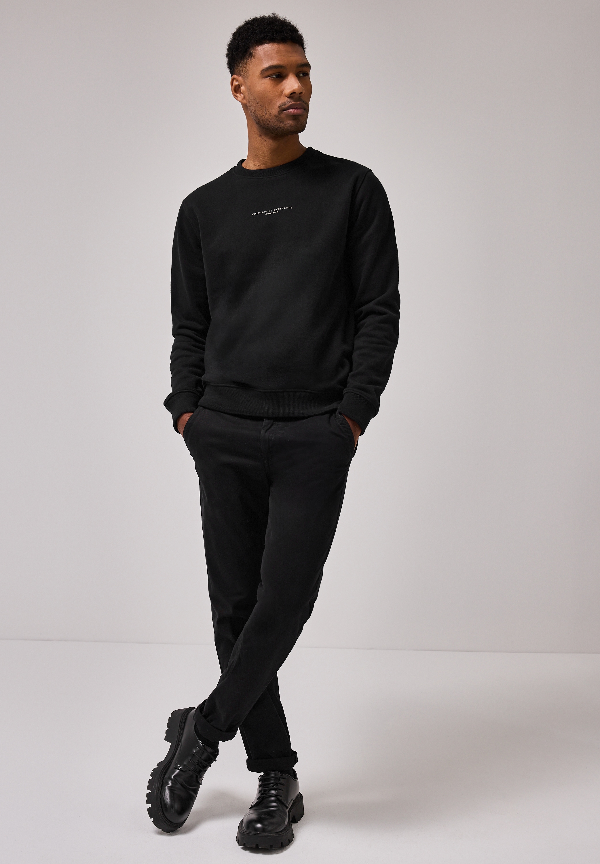 STREET ONE MEN Sweatshirt, im soften Baumwoll-Mix