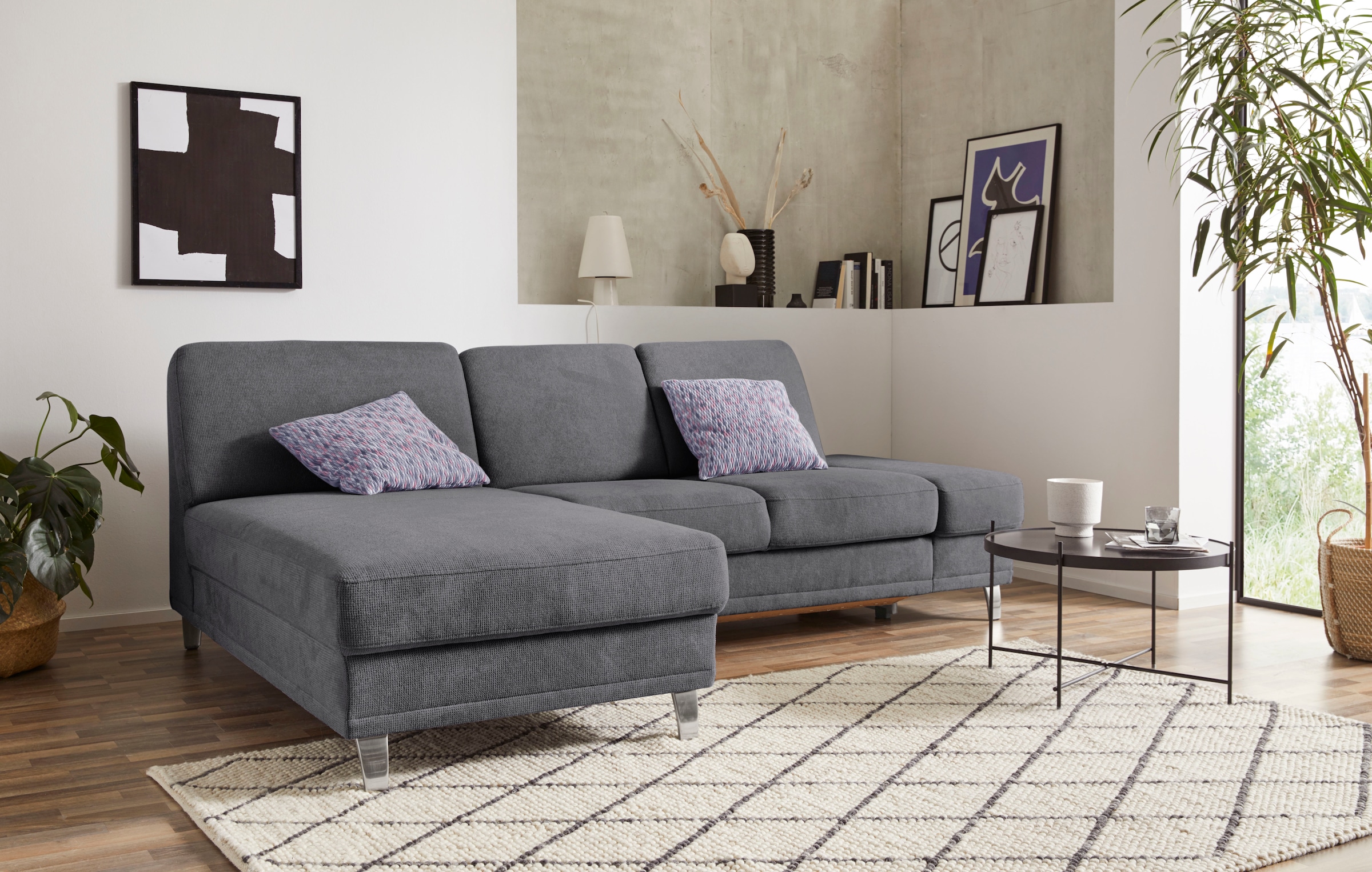 sit&more Ecksofa "Clio L-Form" optional Schlaffunktion oder Vorziehsitz und Bettkasten, Federkern