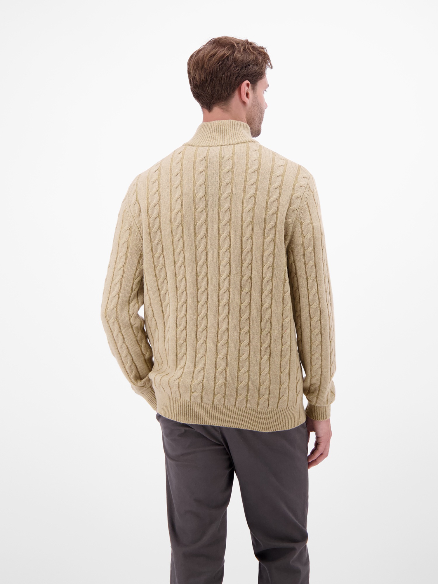 LERROS Strickpullover "LERROS Troyer mit Zopfmuster - Klassik trifft Coolne günstig online kaufen
