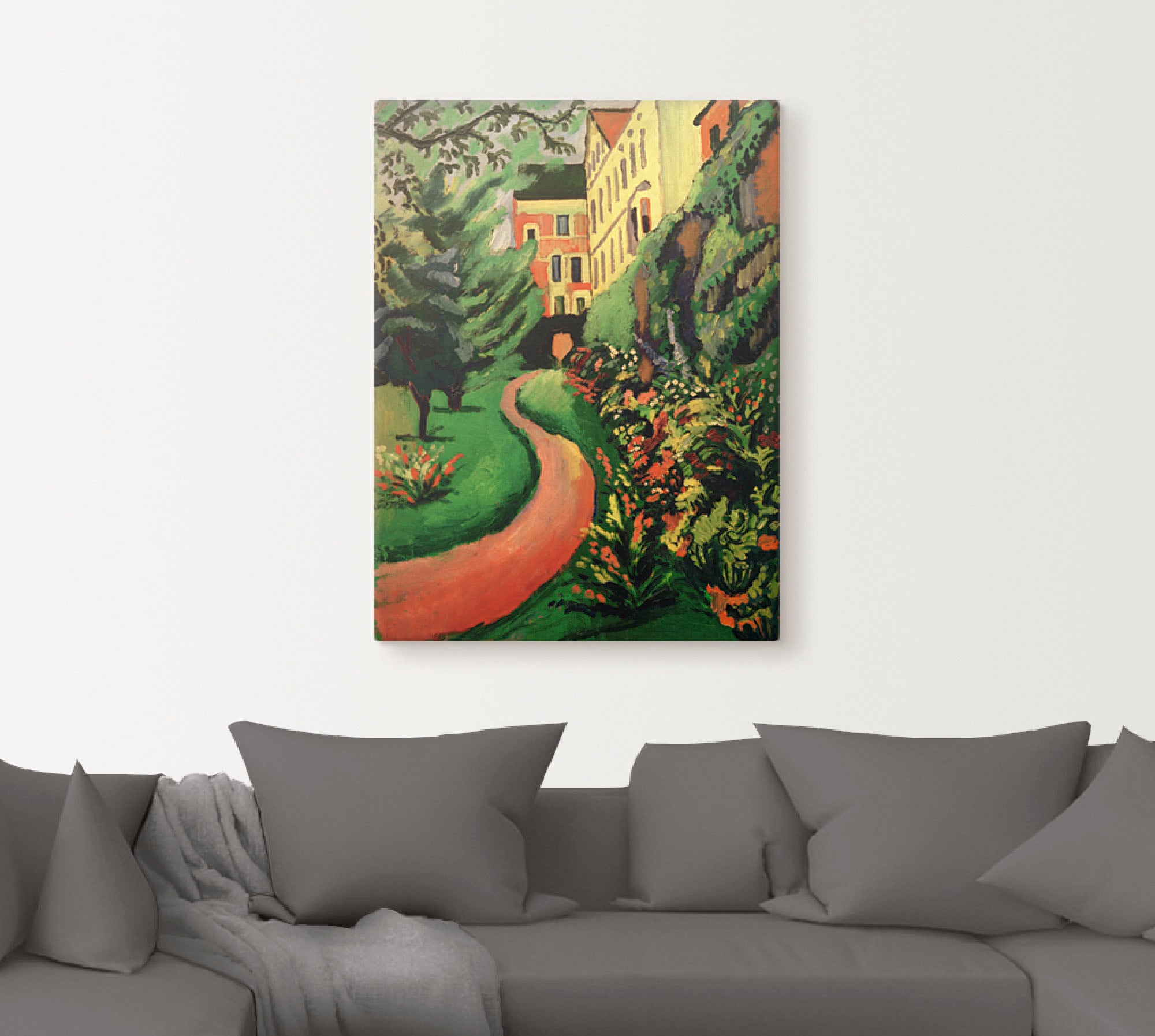 Artland Wandbild »Unser Garten mit blühenden Rabatten«, Garten, (1 St.), als Leinwandbild, Poster in verschied. Größen