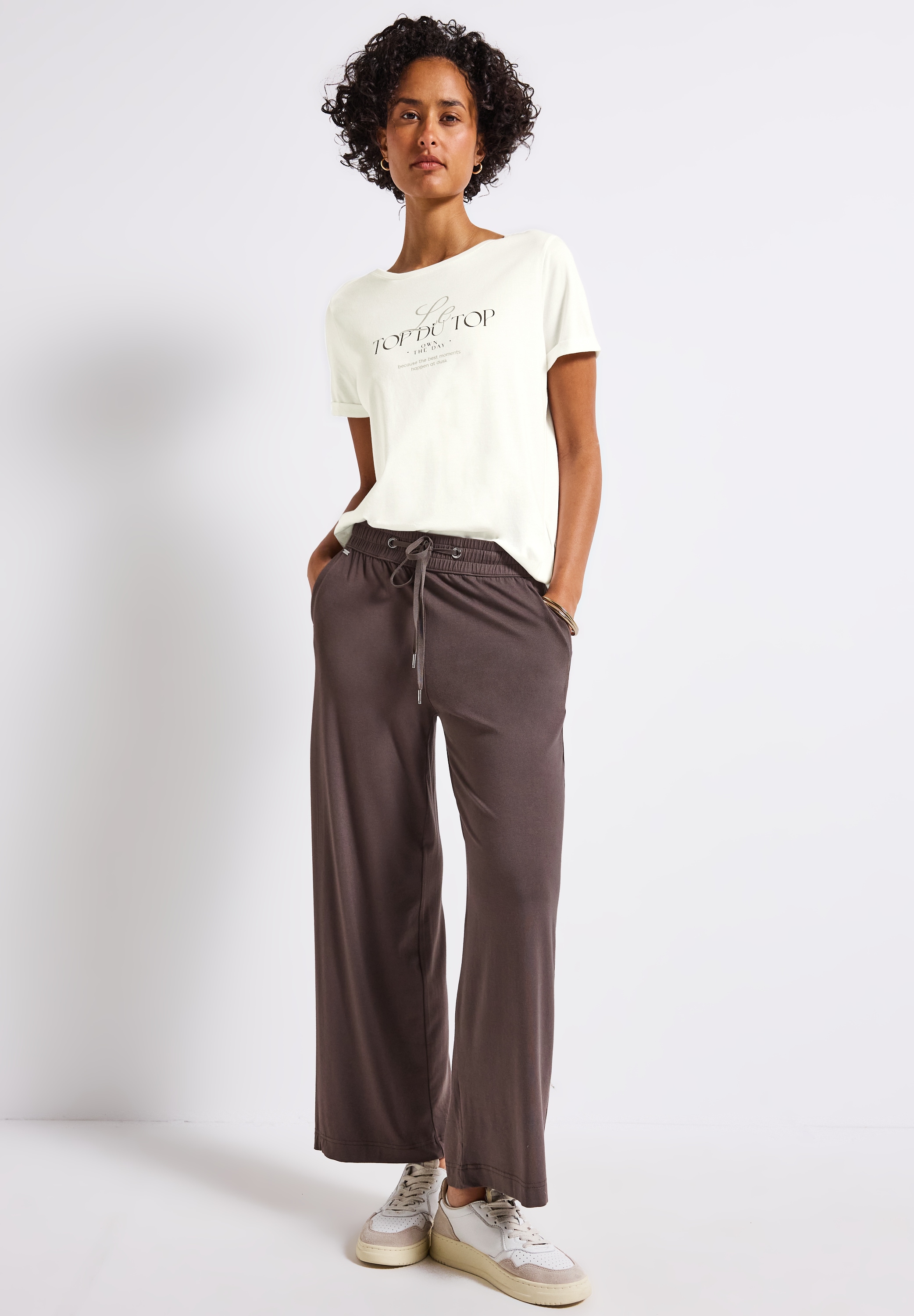 STREET ONE Print-Shirt, aus Baumwolle mit Stretchante