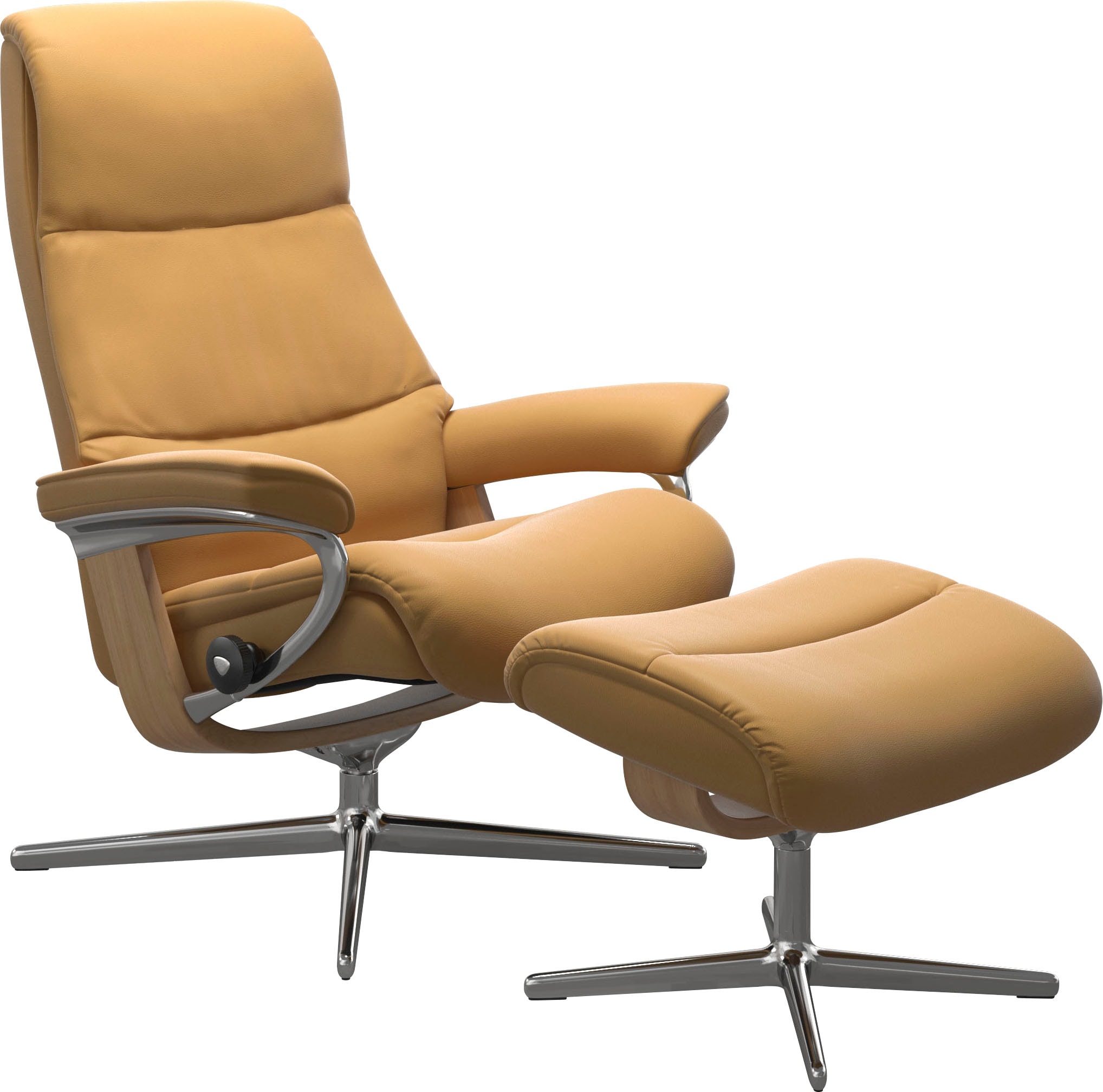 Stressless® Fußhocker »View«, mit Cross Base, Größe S, M & L, Holzakzent Eiche