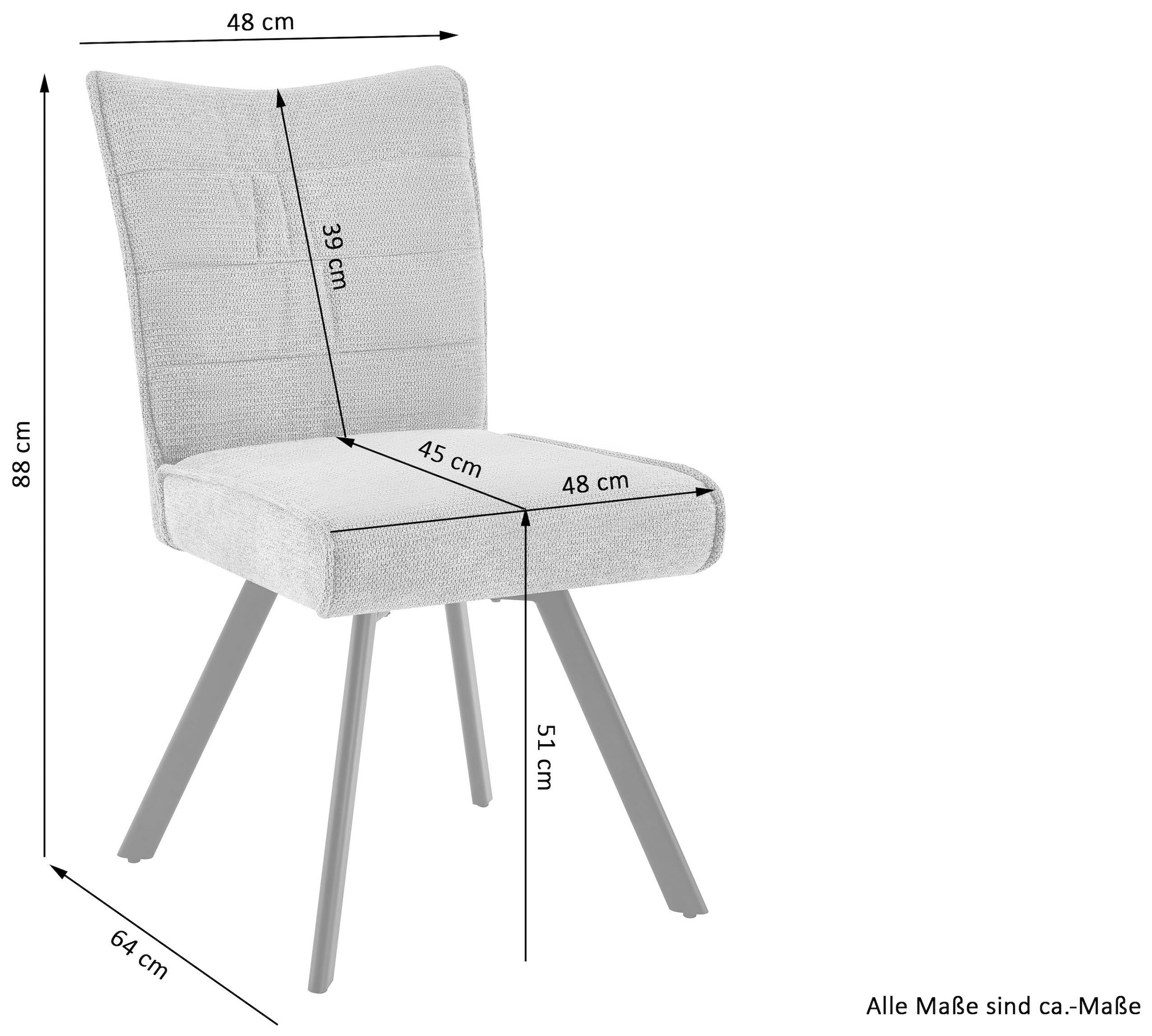 OTTO home Esszimmerstuhl »Garry« (Set) 2 Stk.