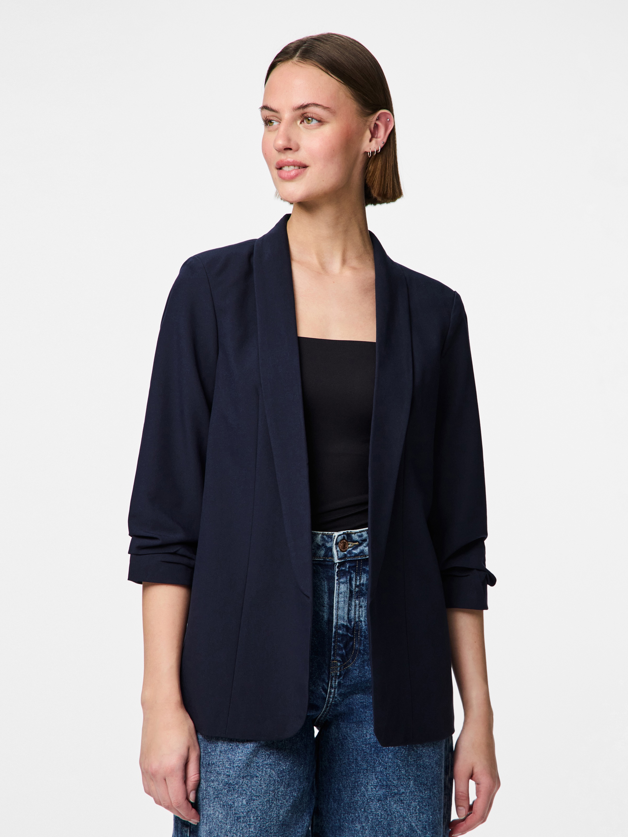 pieces Blusenblazer "PCBOSELLA 3/4 BLAZER NOOS" Materialmix, regular fit günstig online kaufen