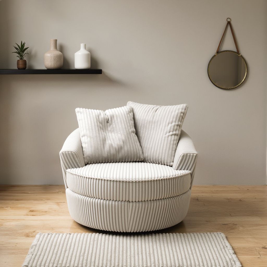 INOSIGN Drehsessel »AMECA, Love Seat XXL, Lese-Sessel, Big-Sessel 122 x 126 x 76 cm«, (1 St.), mit Mega-Cordstoff, Drehfunktion und Federkern