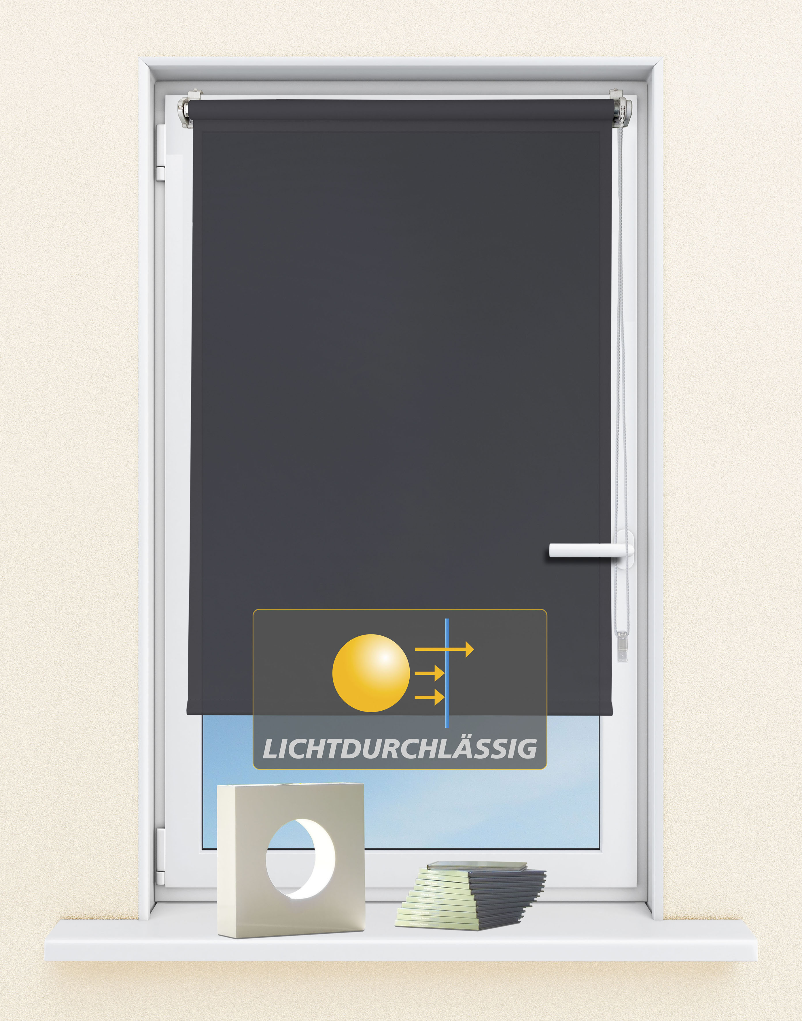 Kutti "Seitenzugrollo Ida, Lichtschutz, Klemmfix, ohne Bohren, Fixmaß" Lichtschutz ohne Bohren Sichtschutz, Sonnenschutz