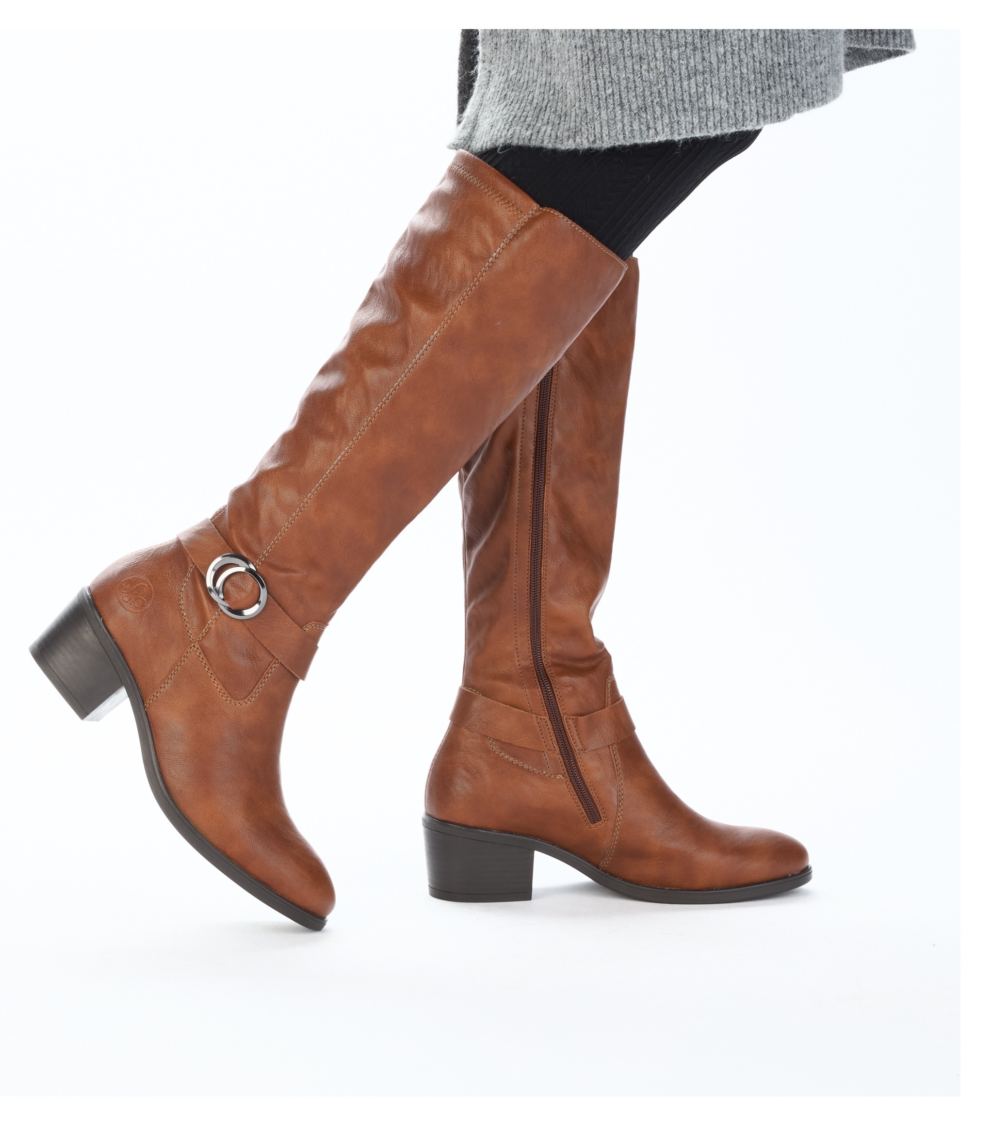 Rieker Stiefel, Langschaftstiefel, Reißverschluss, mit bequemem Blockabsatz günstig online kaufen