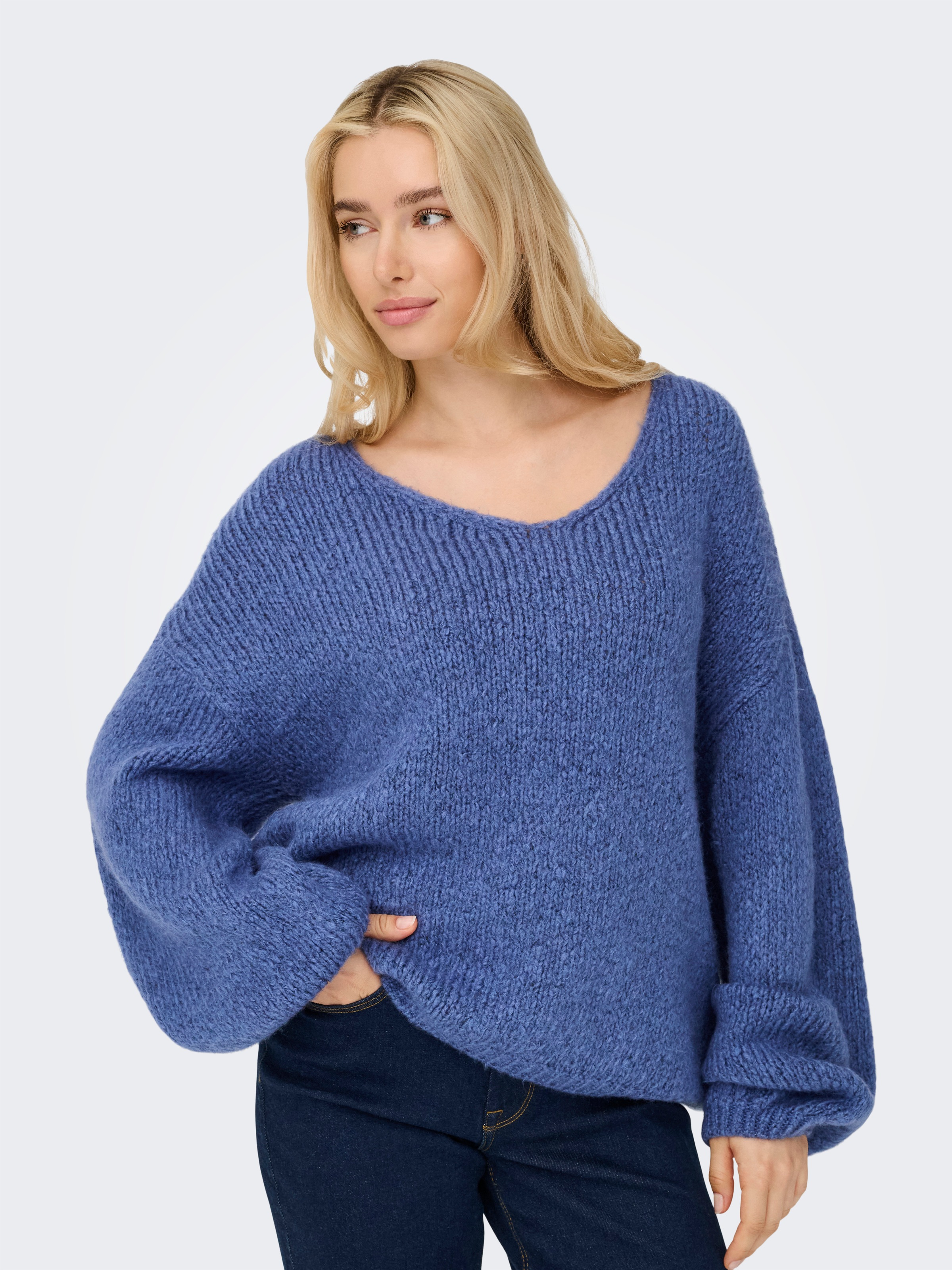 JDY V-Ausschnitt-Pullover "JDYDINEA L/S REVERSIBLE PULLOV. KNT NOOS" der V- günstig online kaufen