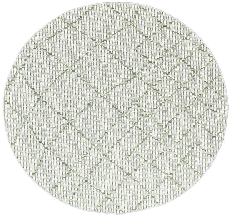 Carpet City Outdoorteppich »PALM3526«, rund, 5 mm Höhe, Wetterfest & UV-beständig, für Balkon, Terrasse, Küche, flach gewebt