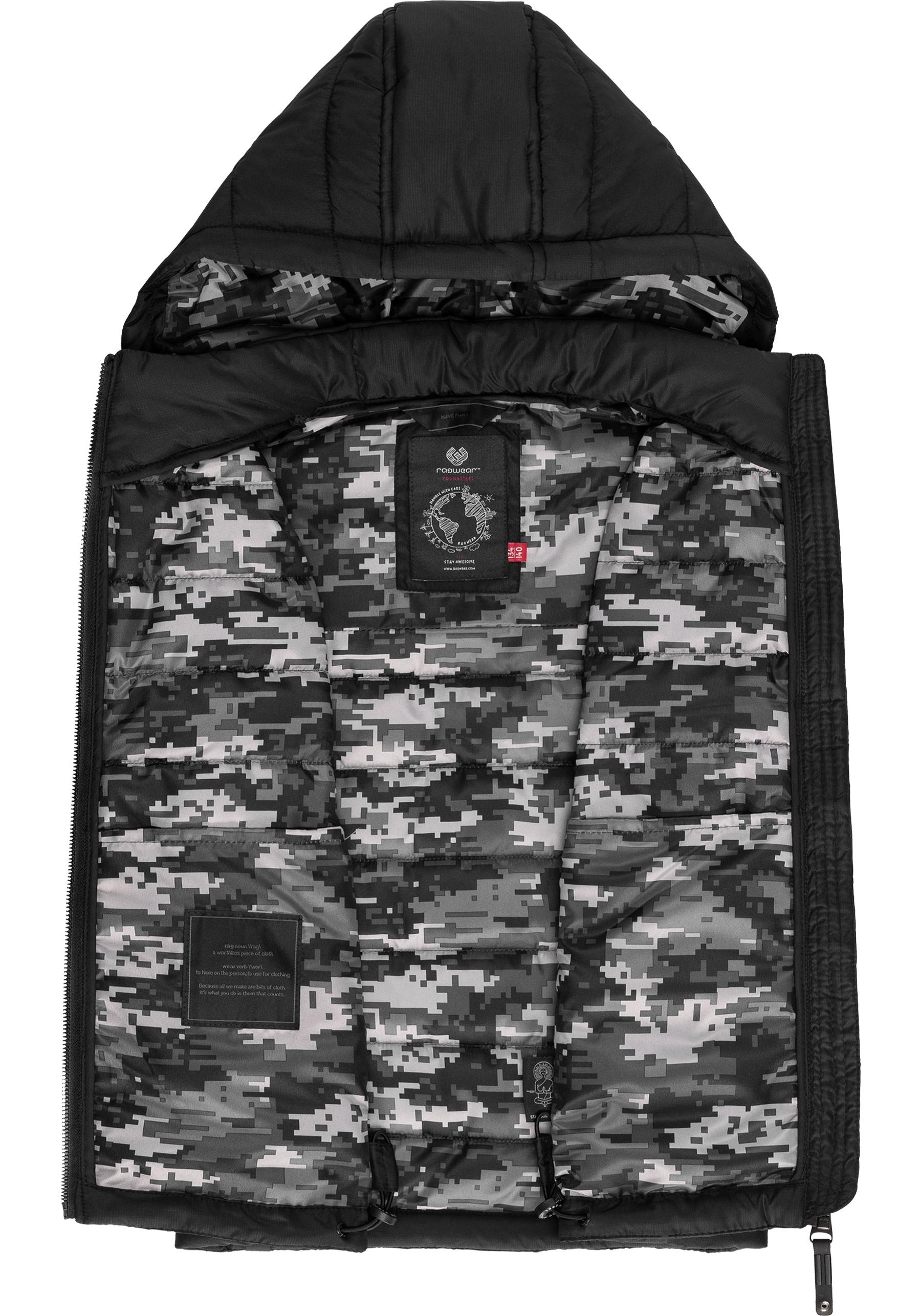 Ragwear Steppweste »Vitek«, sportliche Outdoor-Weste mit abnehmbarer Kapuze