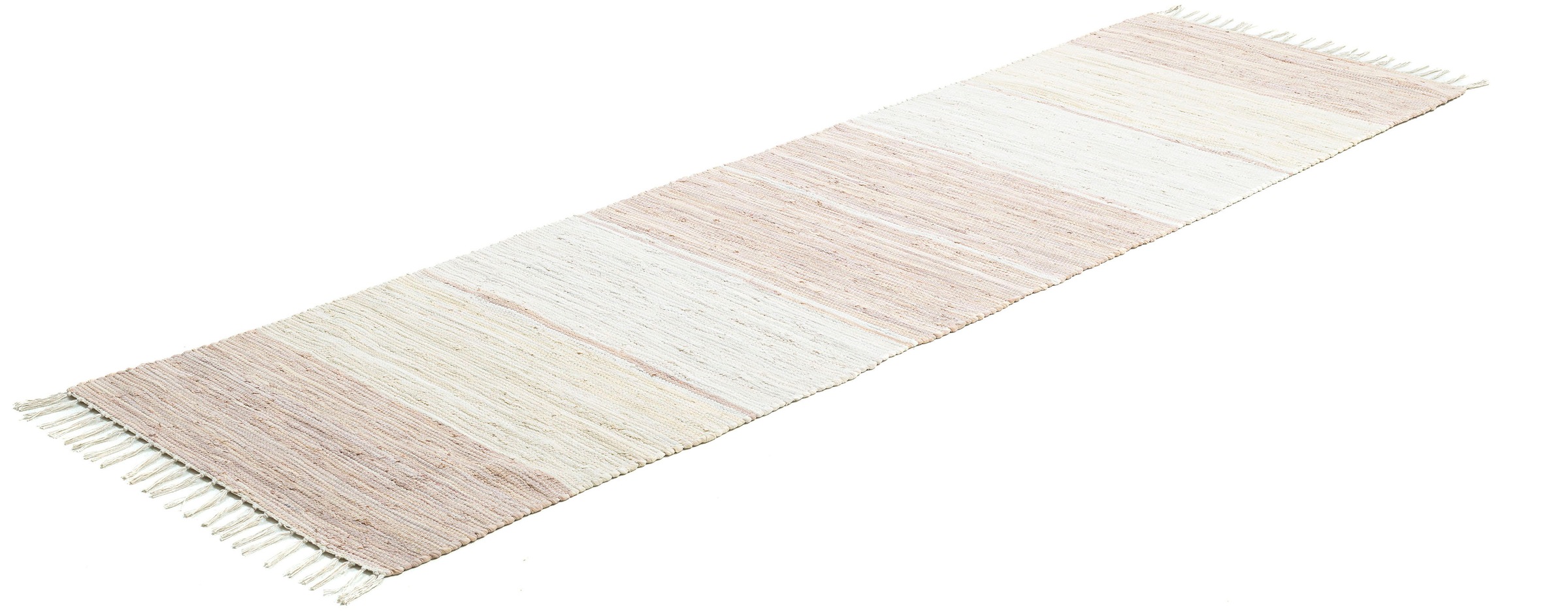 THEKO Teppich "Stripe Cotton, handgewebt" rechteckig 5 mm Höhe Flachgewebe, günstig online kaufen