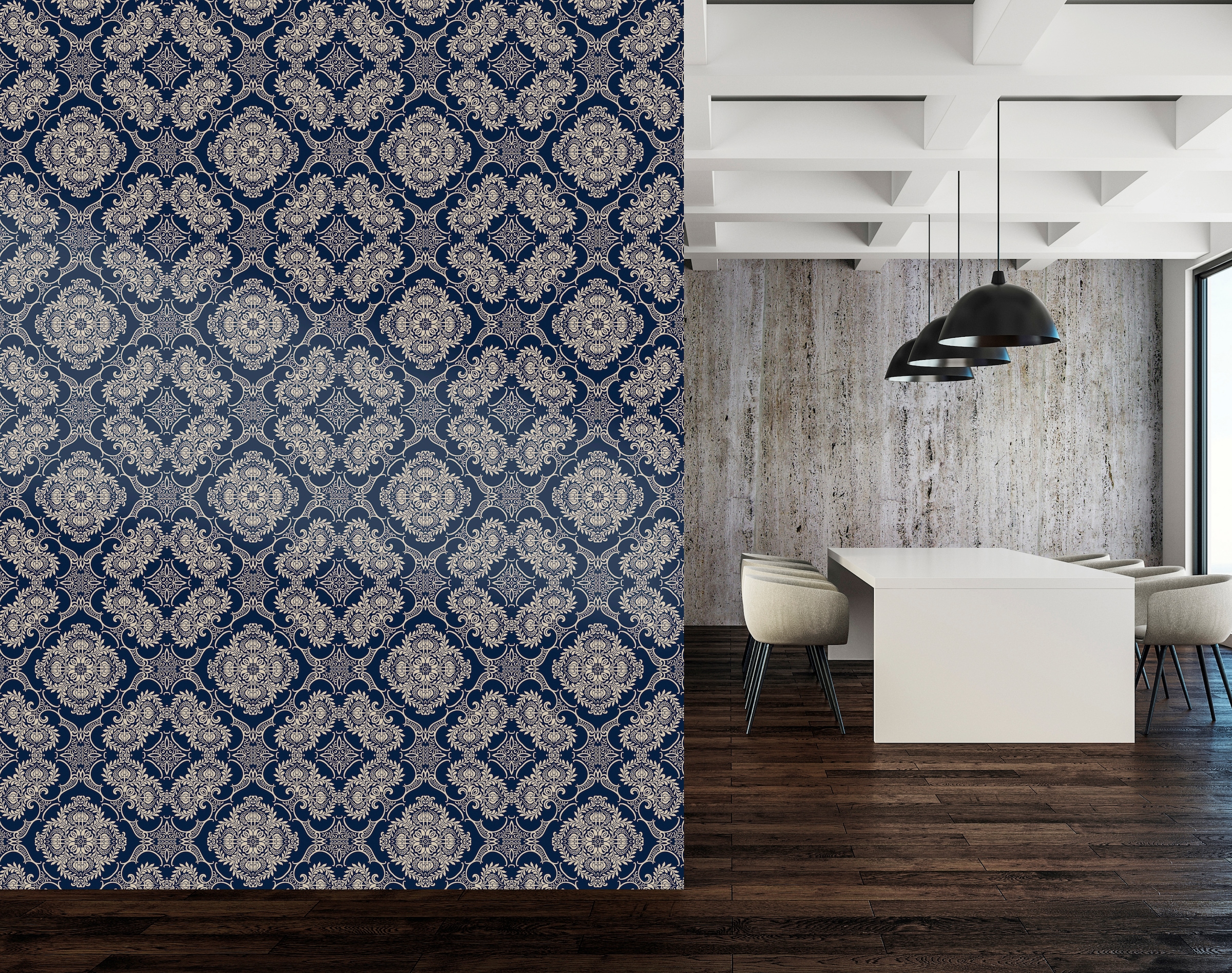 queence Vinyltapete »Jantje«, bedruckt-Barock-Antikoptik-Kunst, 90x250cm, selbstklebend, kinderleichte Anbringung, Sticker