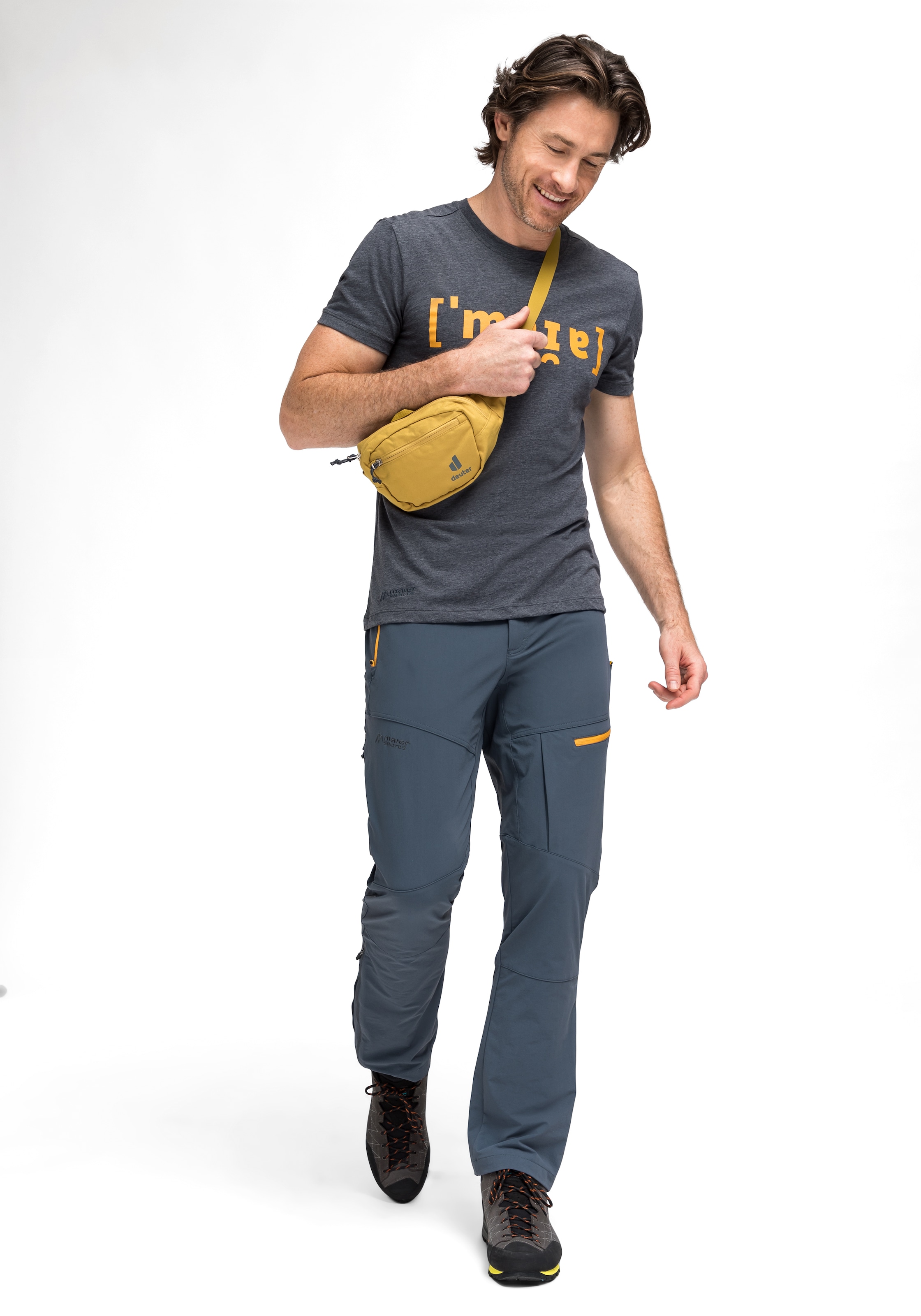 Maier Sports T-Shirt »Phonetic Tee M«, Herren Kurzarmshirt mit Print für Wandern und Freizeit