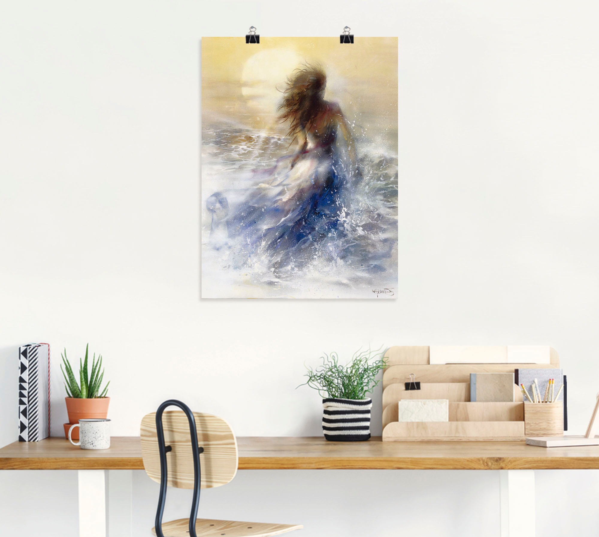 Artland Wandbild "Sommer I", Frau, (1 St.), als Leinwandbild, Poster, Wanda günstig online kaufen