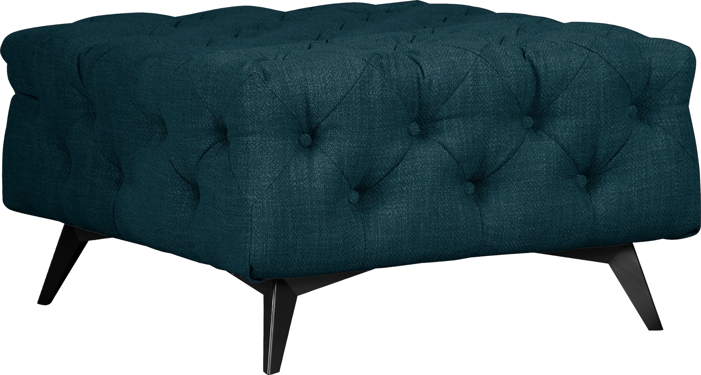 Polsterhocker »Glynis«, aufwändige Knopfheftung, moderne Chesterfield Optik, Fußfarbe...