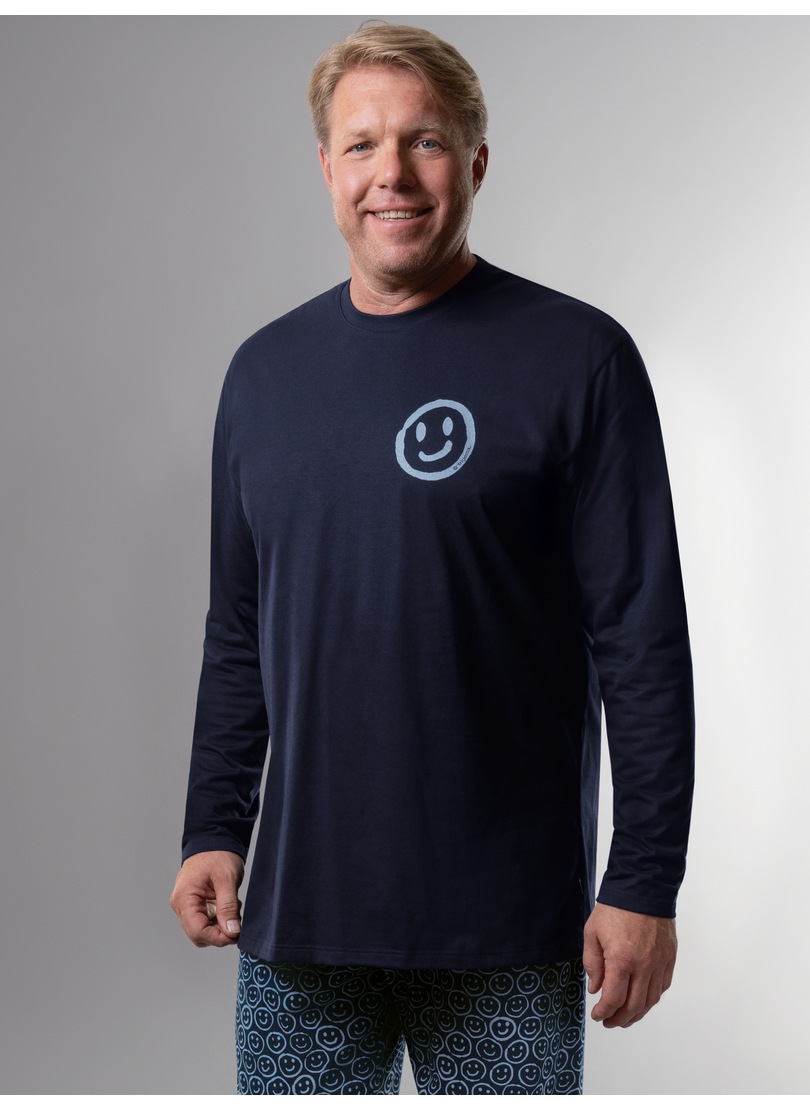 Trigema Schlafanzug "TRIGEMA Schlafanzug Oberteil Langarm mit Smiley-Print" günstig online kaufen
