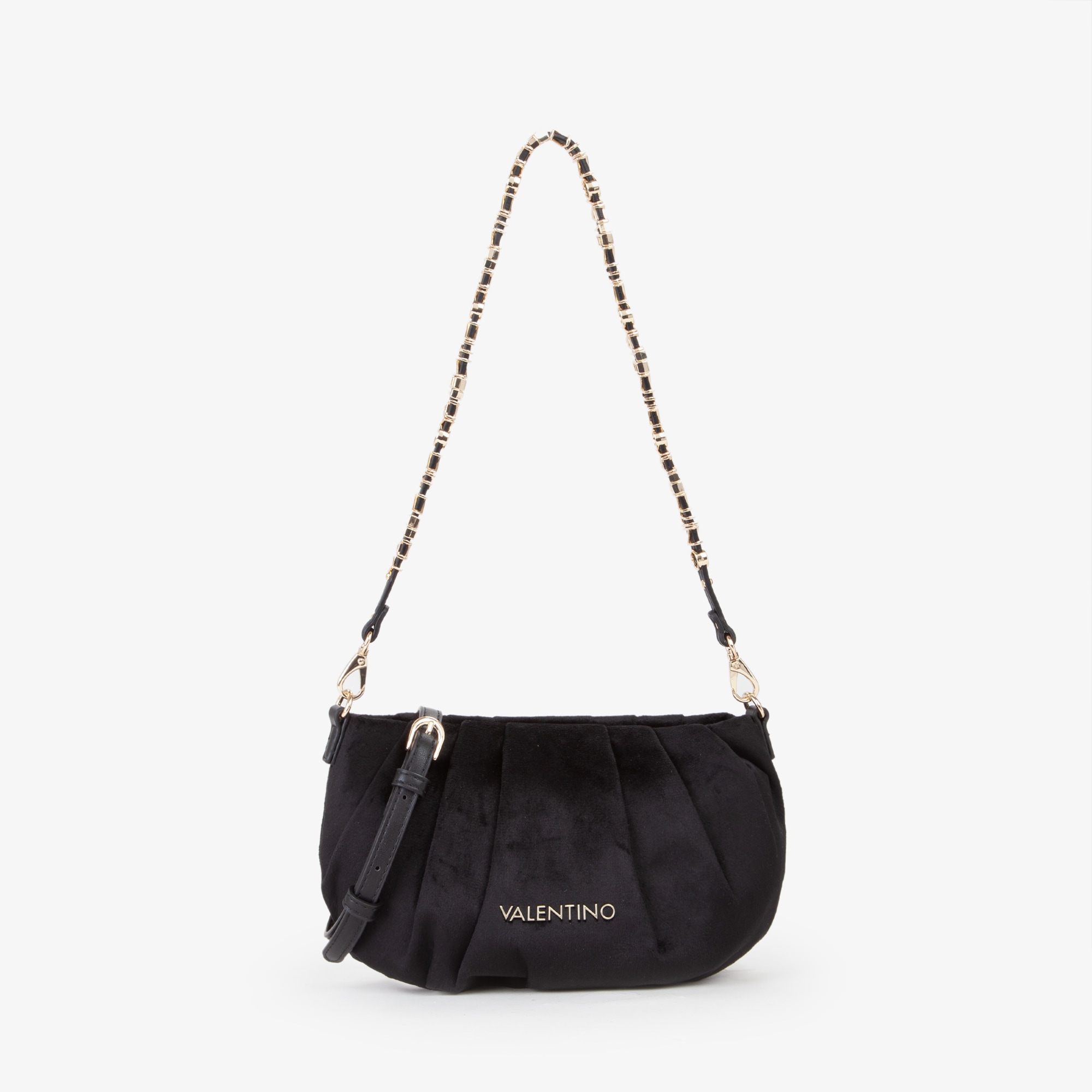 VALENTINO BAGS Umhängetasche "ELITA" Samt Clutch, Abendtasche mit modischer Raffung