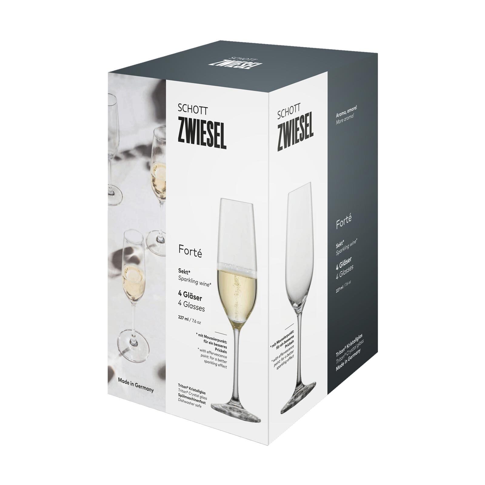SCHOTT-ZWIESEL Sektglas »Sektgläser Forté 227 ml 4er Set transparent«