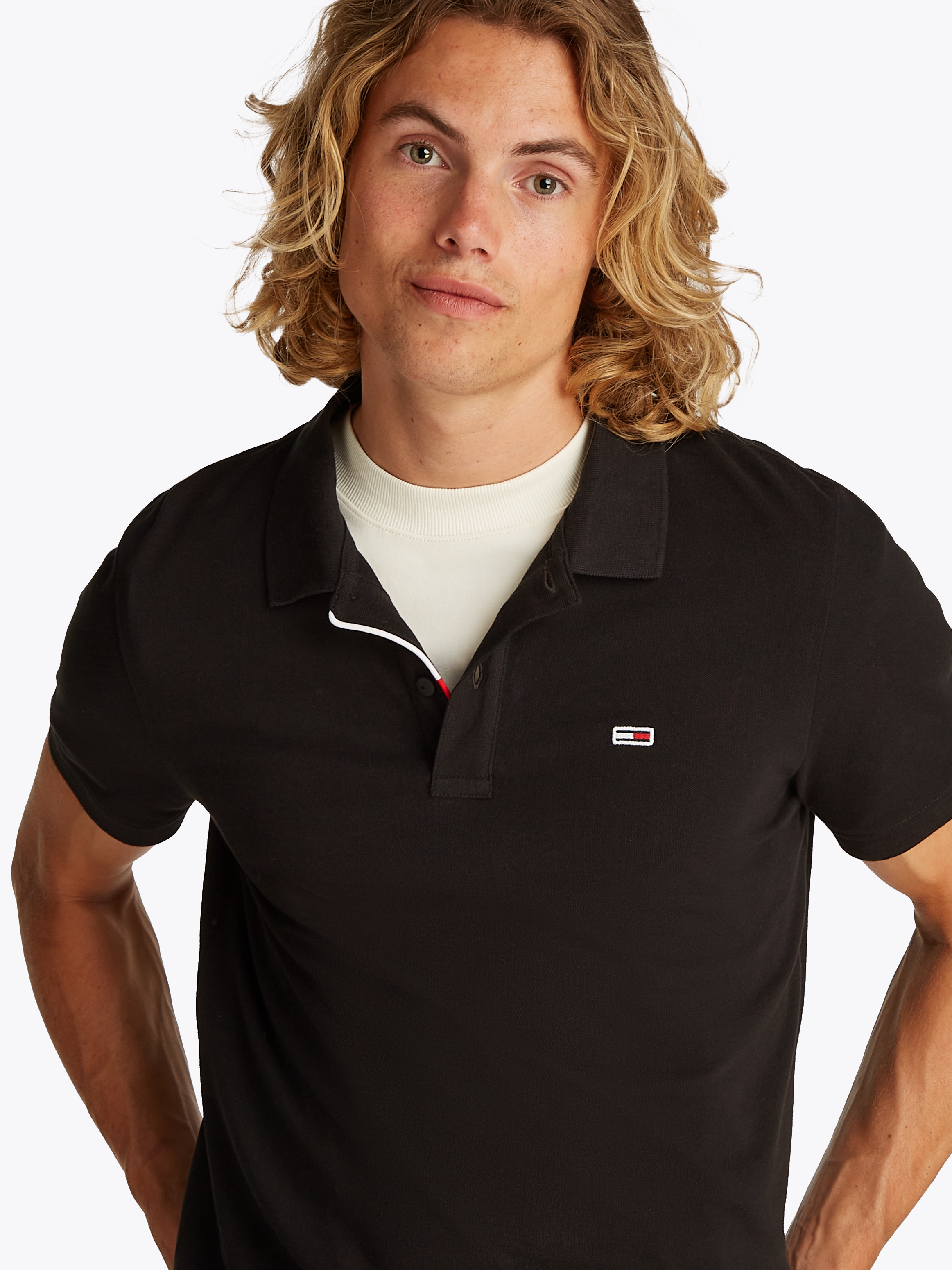 Tommy Jeans Poloshirt »TJM SLIM PLACKET POLO EXT«