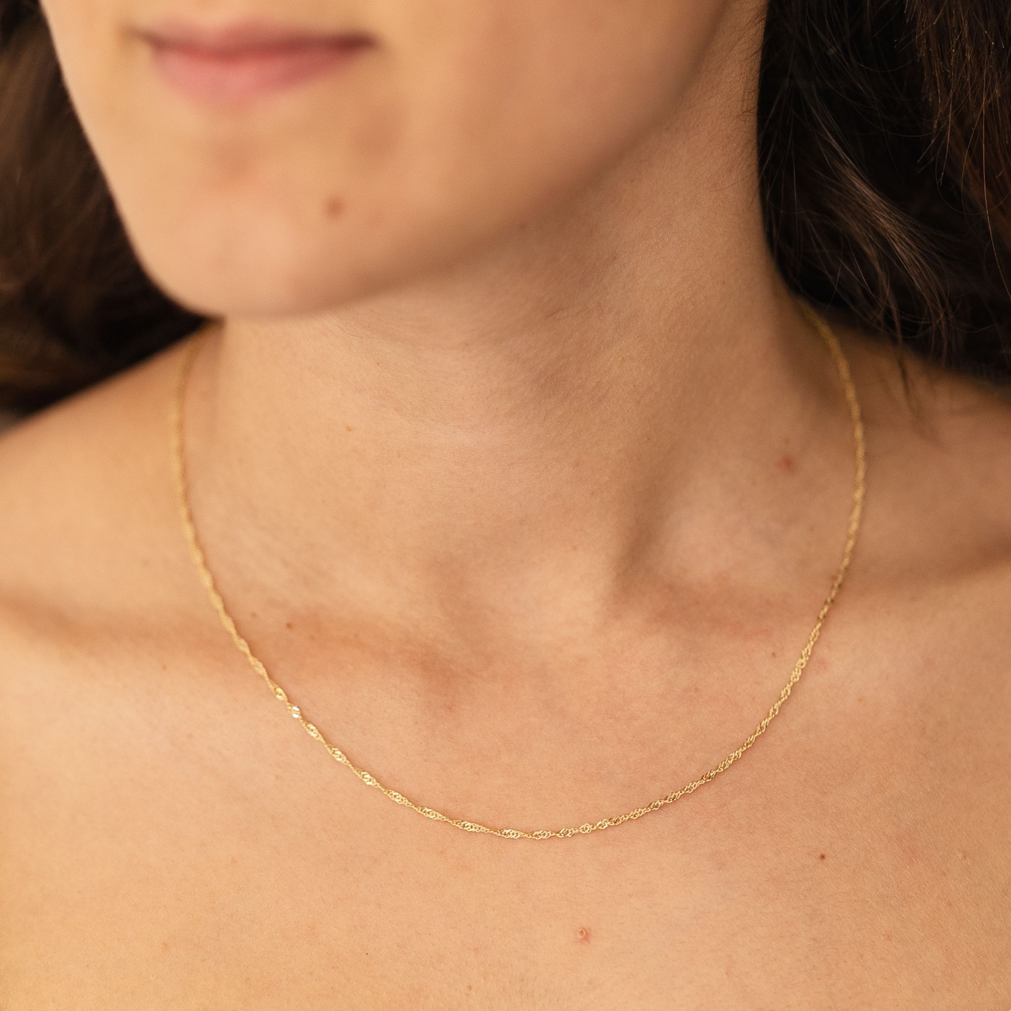Fascination by Ellen K. Collierkettchen »Gold 375 Singapurkette 43cm«