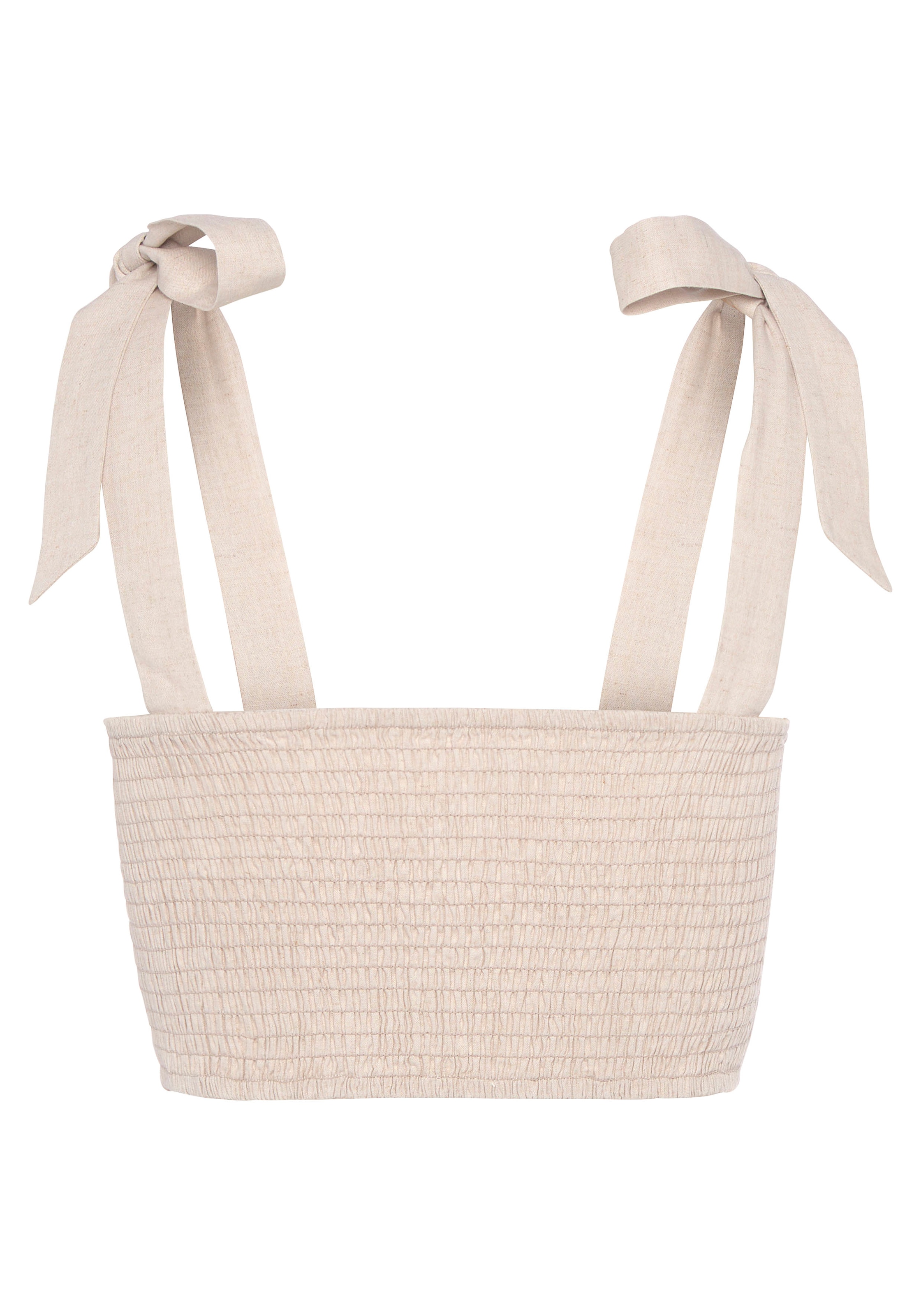 LASCANA Crop-Top aus Leinen-Viskose-Mix