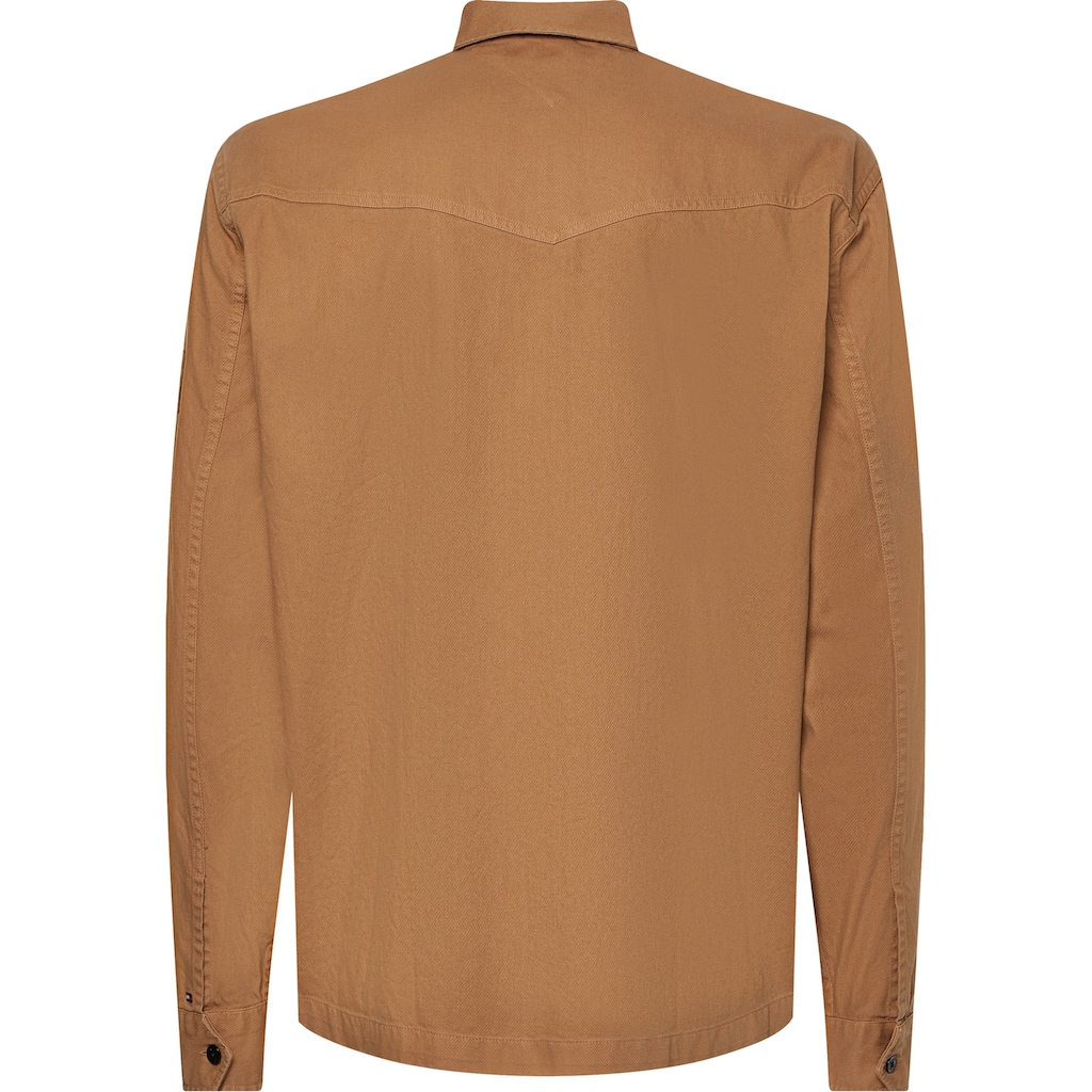 Tommy Hilfiger Outdoorhemd »TWILL SHIRT JACKET« (1 tlg.) mit Logo-Zipper &amp; Marken-Knöpfen MN10443