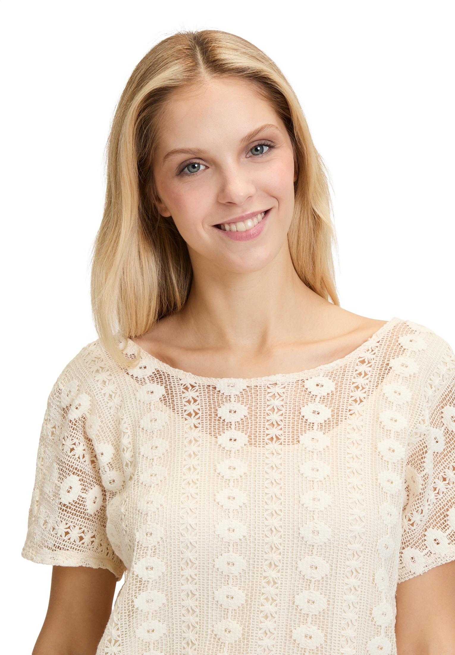 Cartoon Spitzenbluse »Cartoon Spitzenshirt mit überschnittenen Ärmeln«