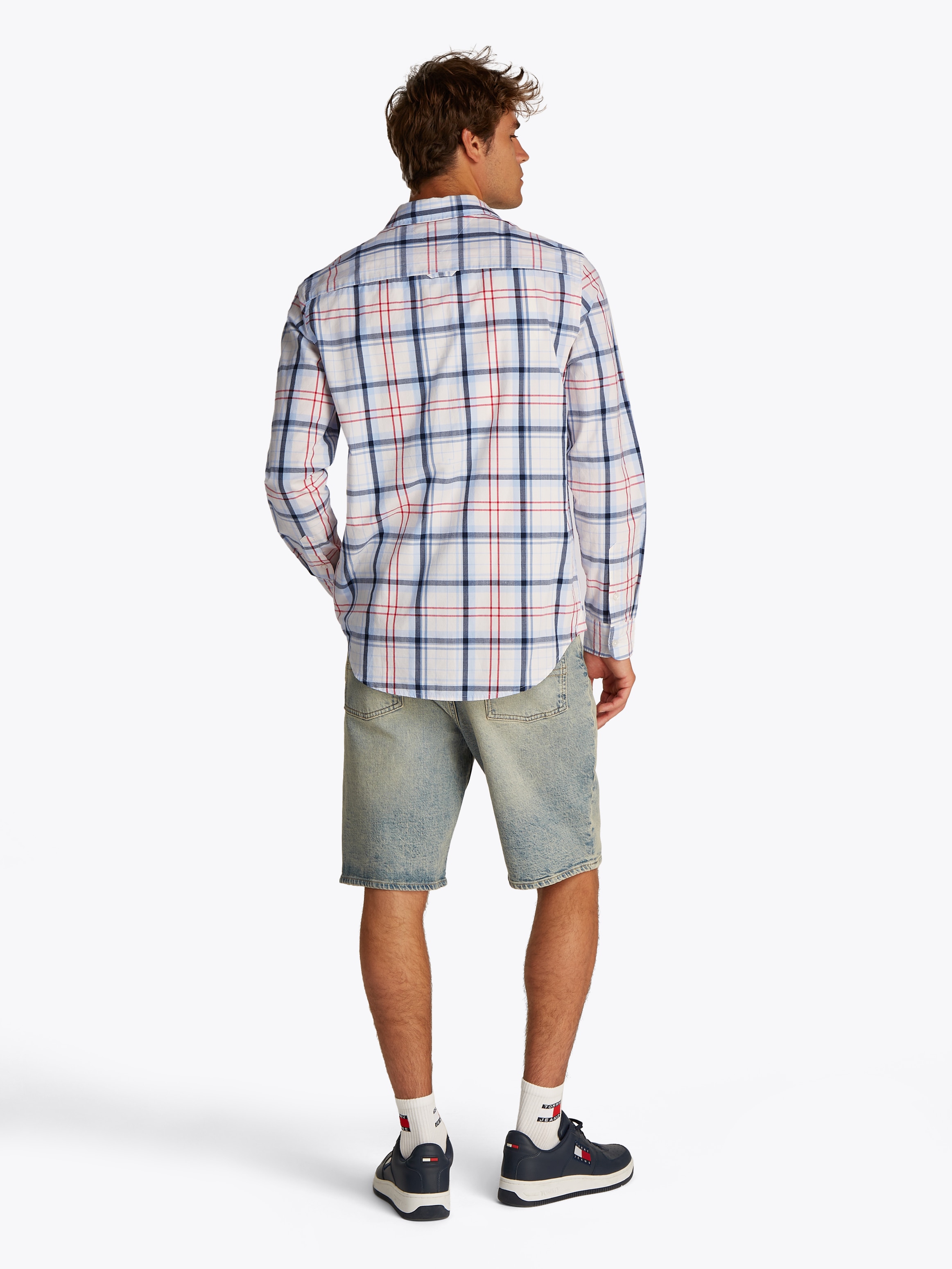 Tommy Jeans Langarmhemd »TJM REG POPLIN CHECK LS SHIRT«