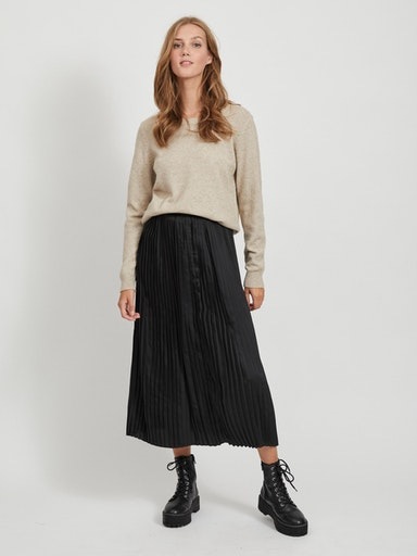 Thumbnail - Vila Rundhalspullover "VIRIL O-NECK L/S KNIT TOP - NOOS" Viskosemischung, regular fit