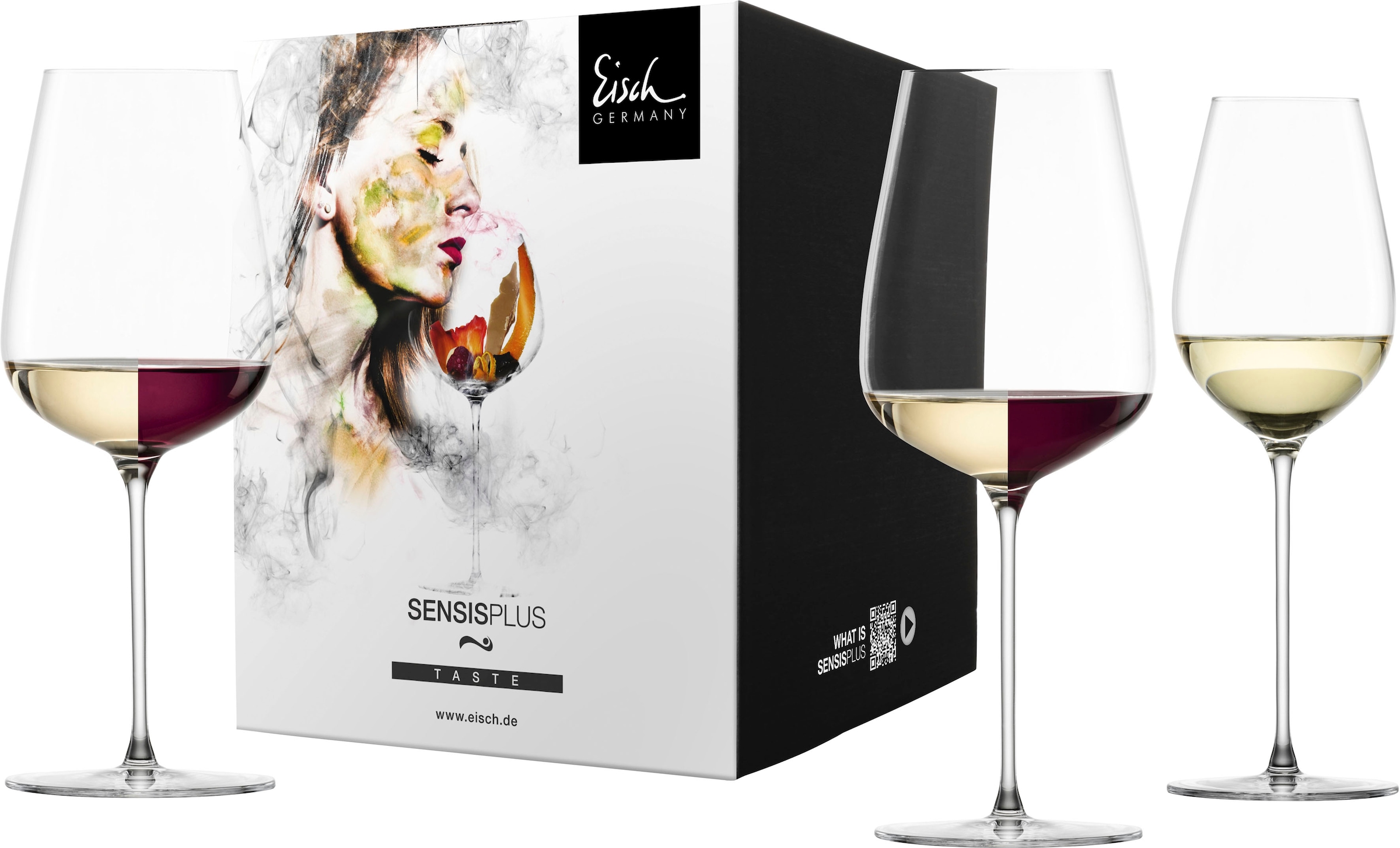 Eisch Gläser-Set »ESSENCA SENSISPLUS«, (Set, 3 tlg., 1 Rotweinglas, 1 Weißweinglas, 1 Champagnerglas), Tasting Set, 3-teilig, Made in Germany