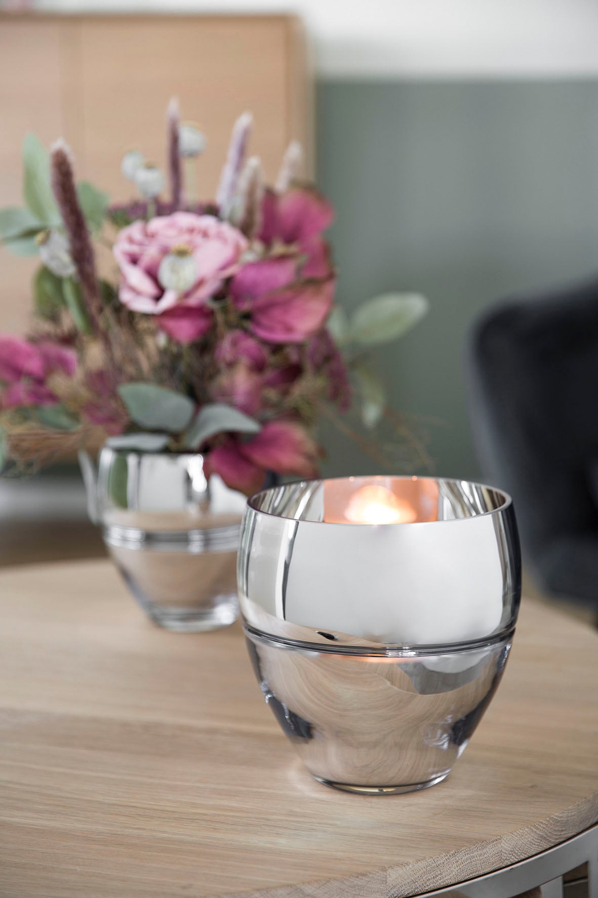 Fink Teelichthalter »RILA«, (1 Glas, BAUR verwendbar | mundgeblasen, als Vase auch aus St.), Kerzenhalter