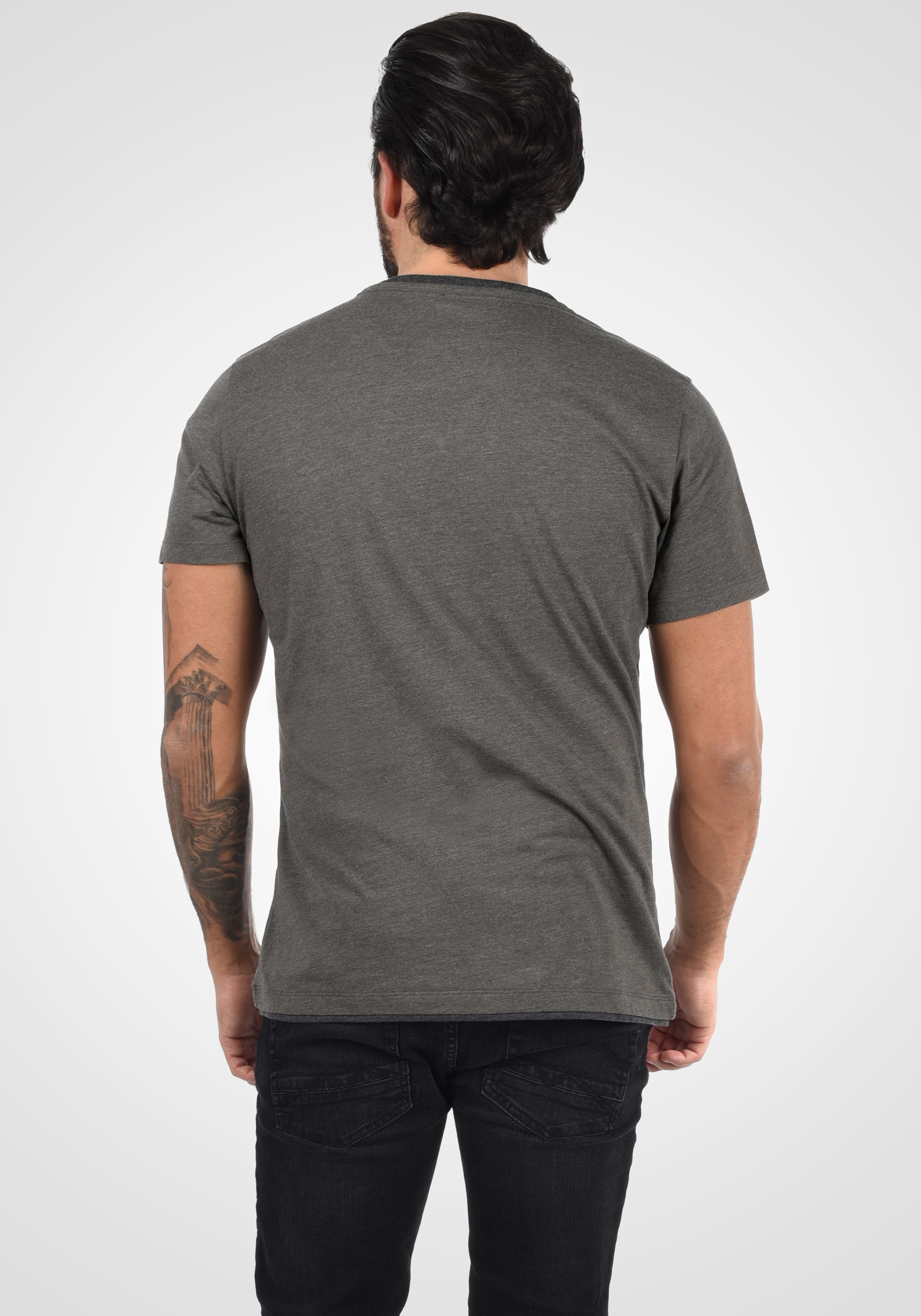 Blend T-Shirt "BHLeonis", T-Shirt in Double-Layer-Optik günstig online kaufen